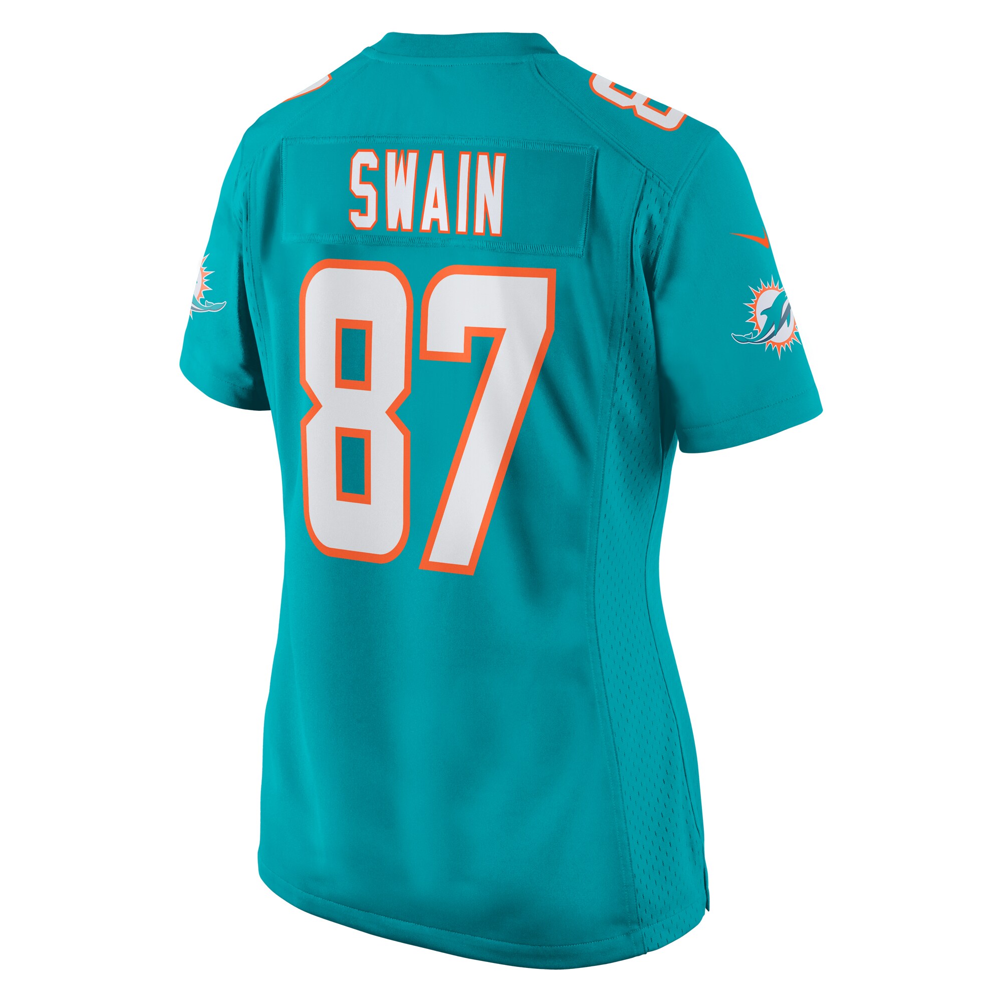 Freddie Swain Miami Dolphins  Women's  Game Jersey -  Aqua