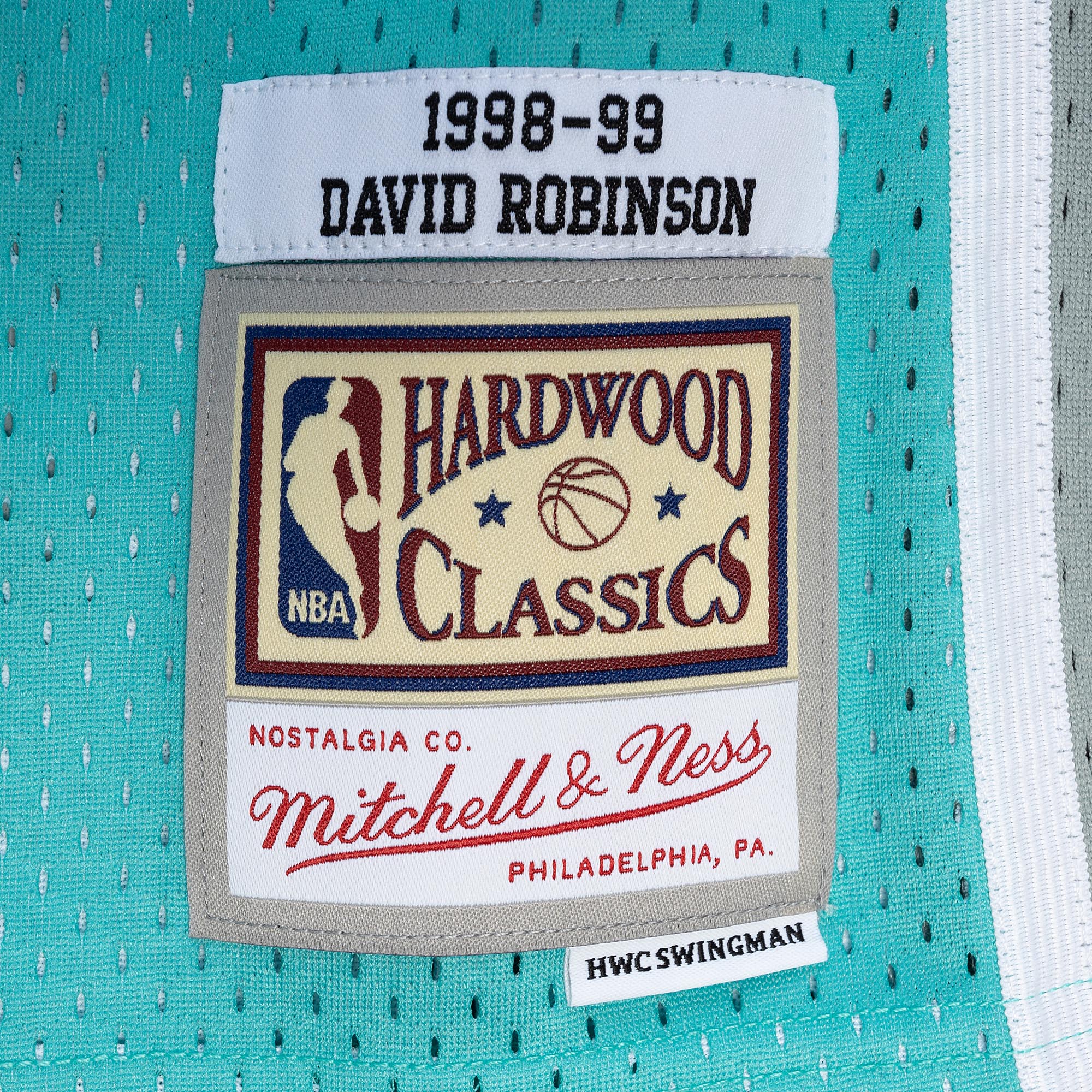 David Robinson San Antonio Spurs Mitchell & Ness Hardwood Classics 1998\/99 Split Swingman Jersey - Black\/Teal