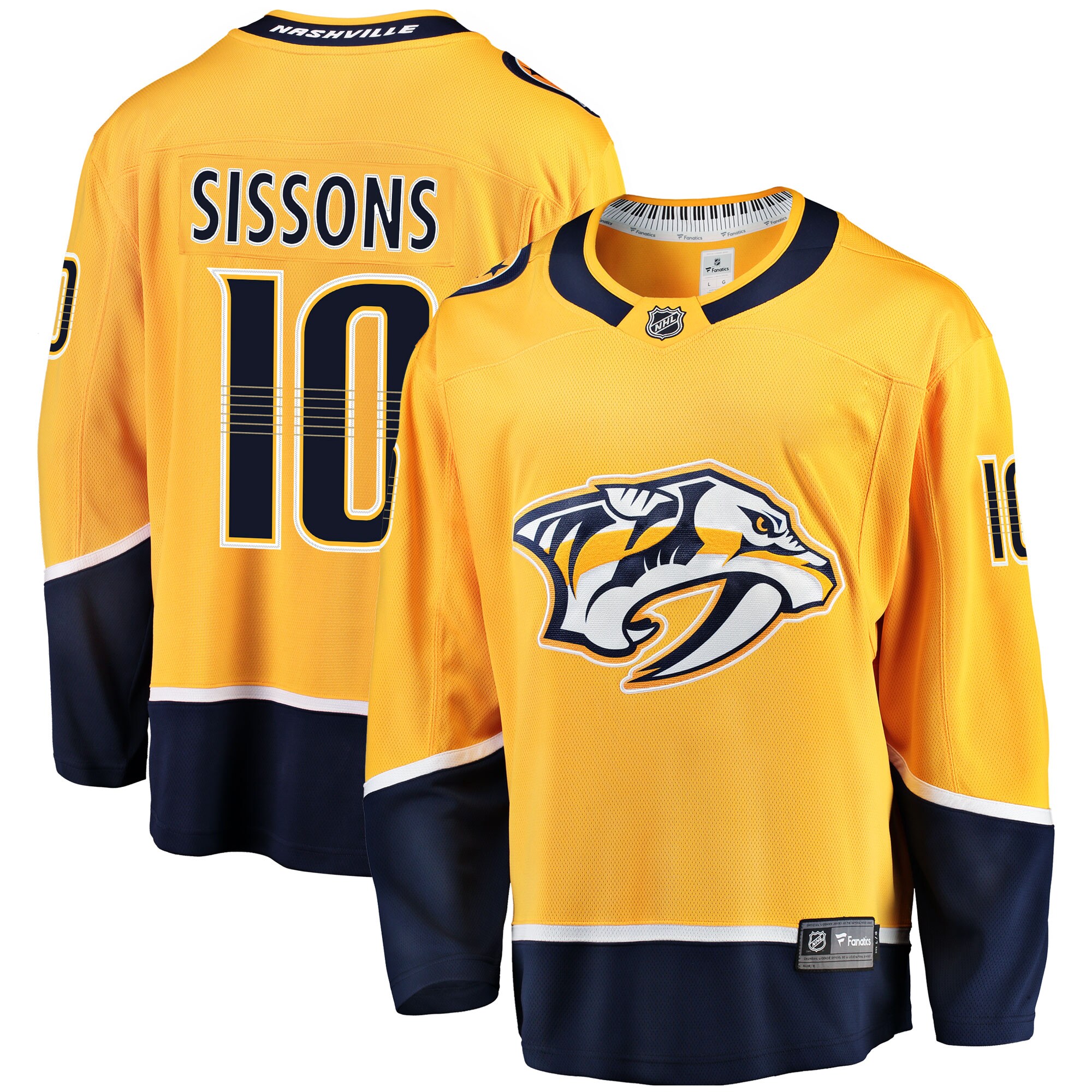 Colton Sissons Nashville Predators Fanatics Breakaway Player Jersey - Gold