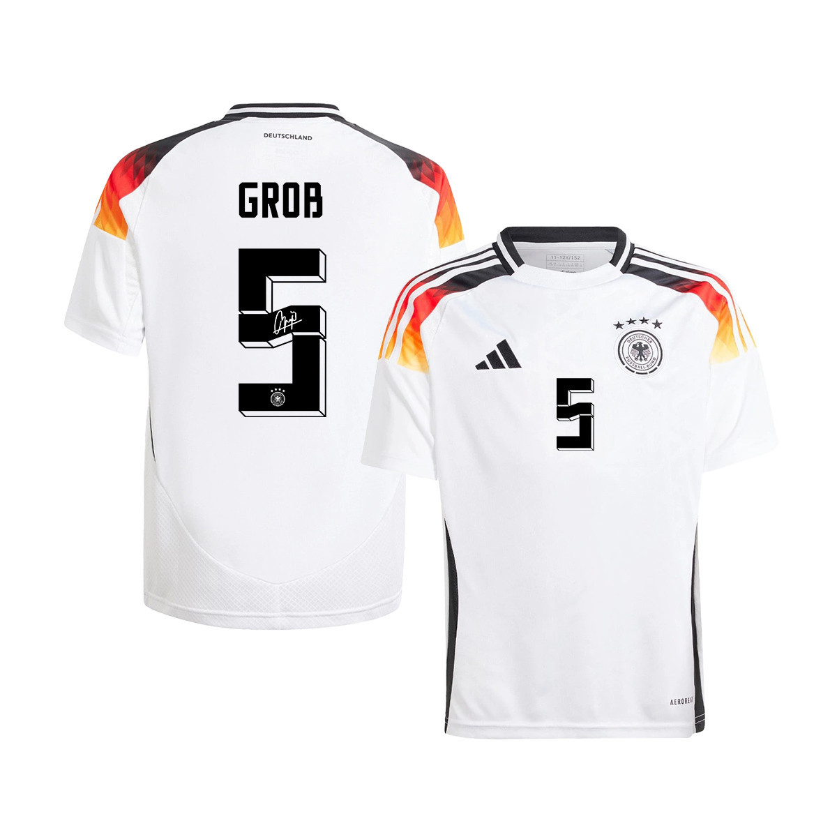 Pascal Groß 5 Signed Germany National Team 2024/25 YOUTH Jersey Autographed - Home