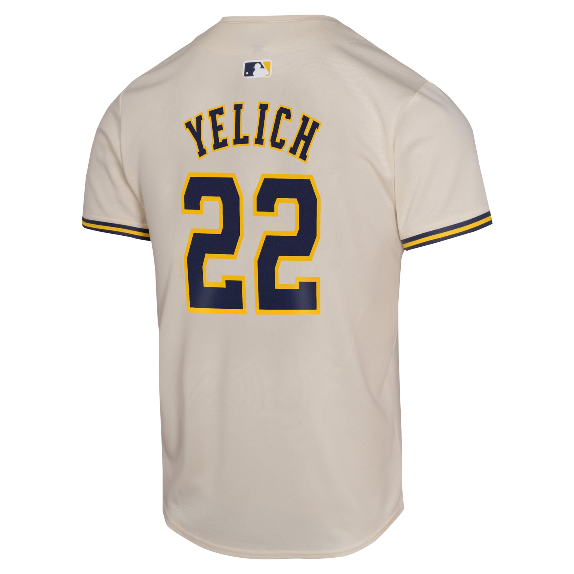 Christian Yelich Milwaukee Brewers  Youth Home Game Player Jersey - Cream