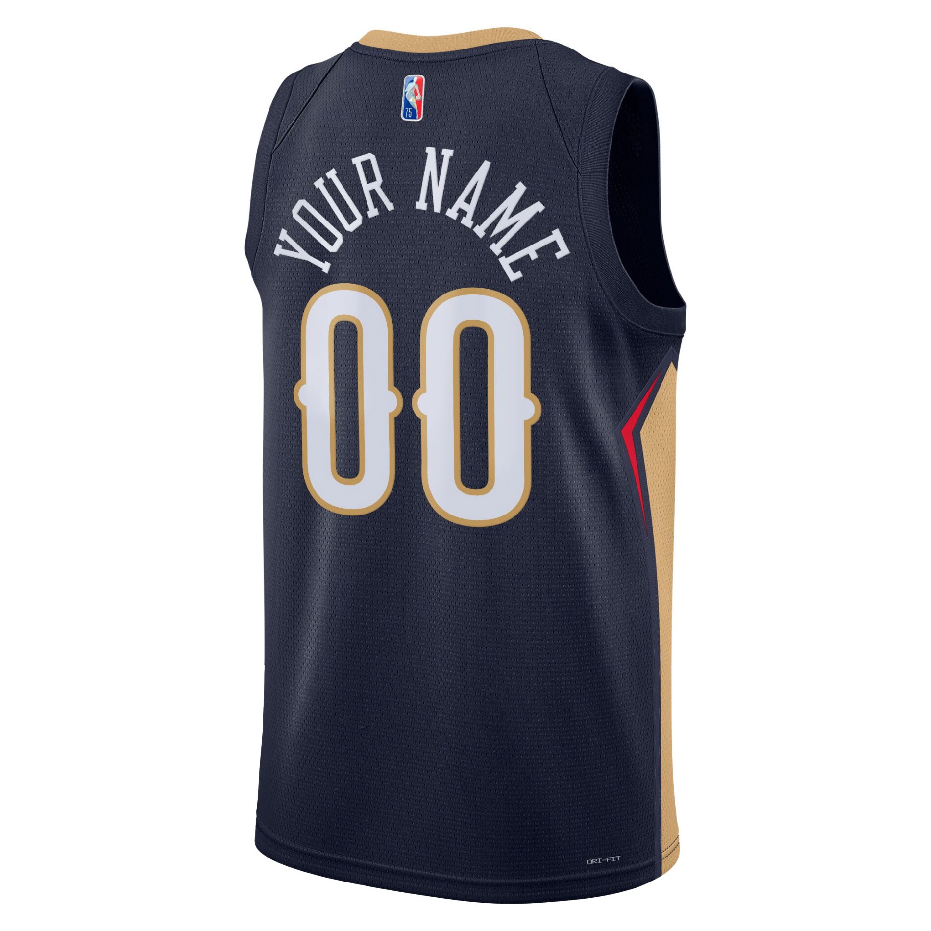 New Orleans Pelicans  2021\/22 Diamond Swingman Custom Jersey - Icon Edition - Navy