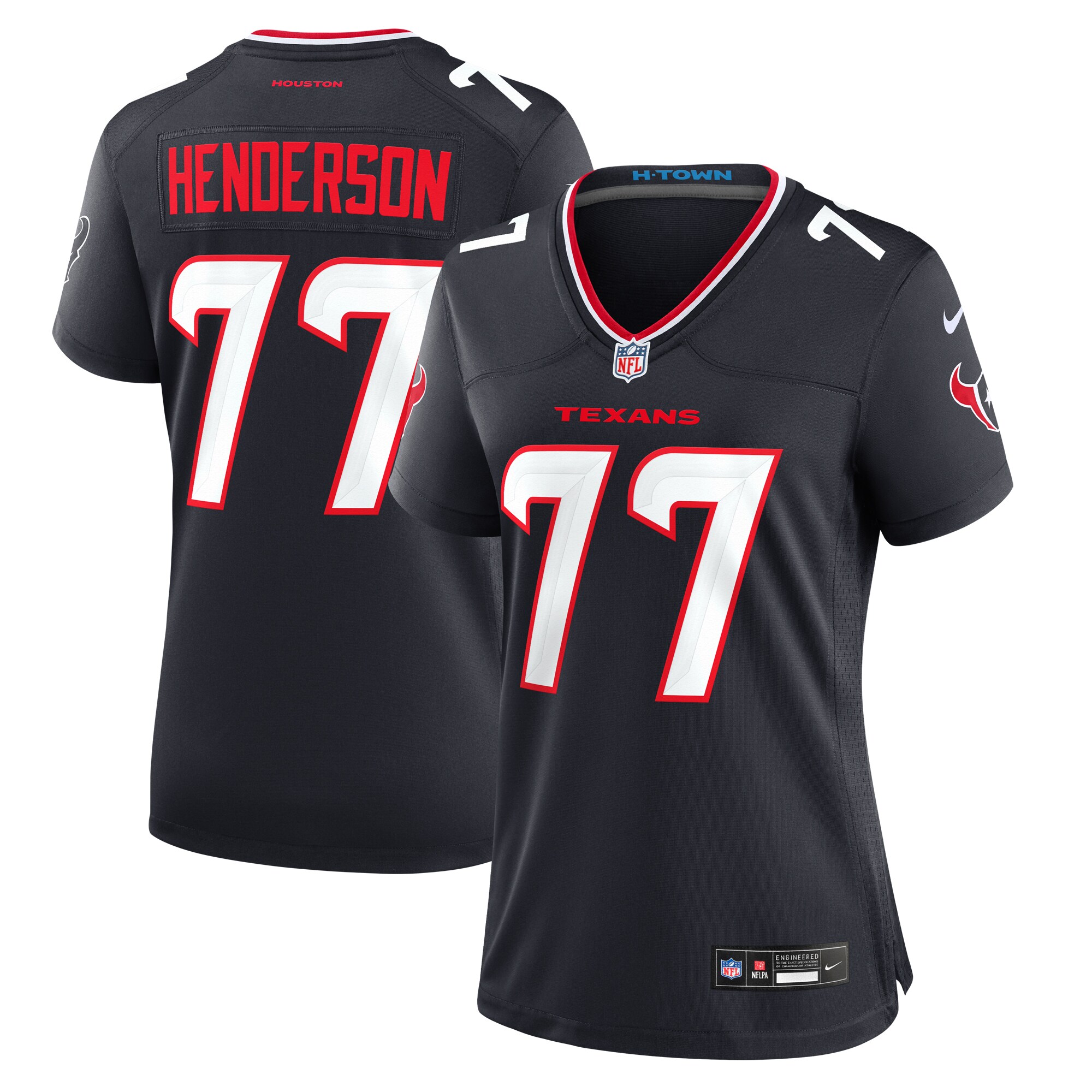 LaDarius Henderson Houston Texans  Women's Game Jersey -  Navy