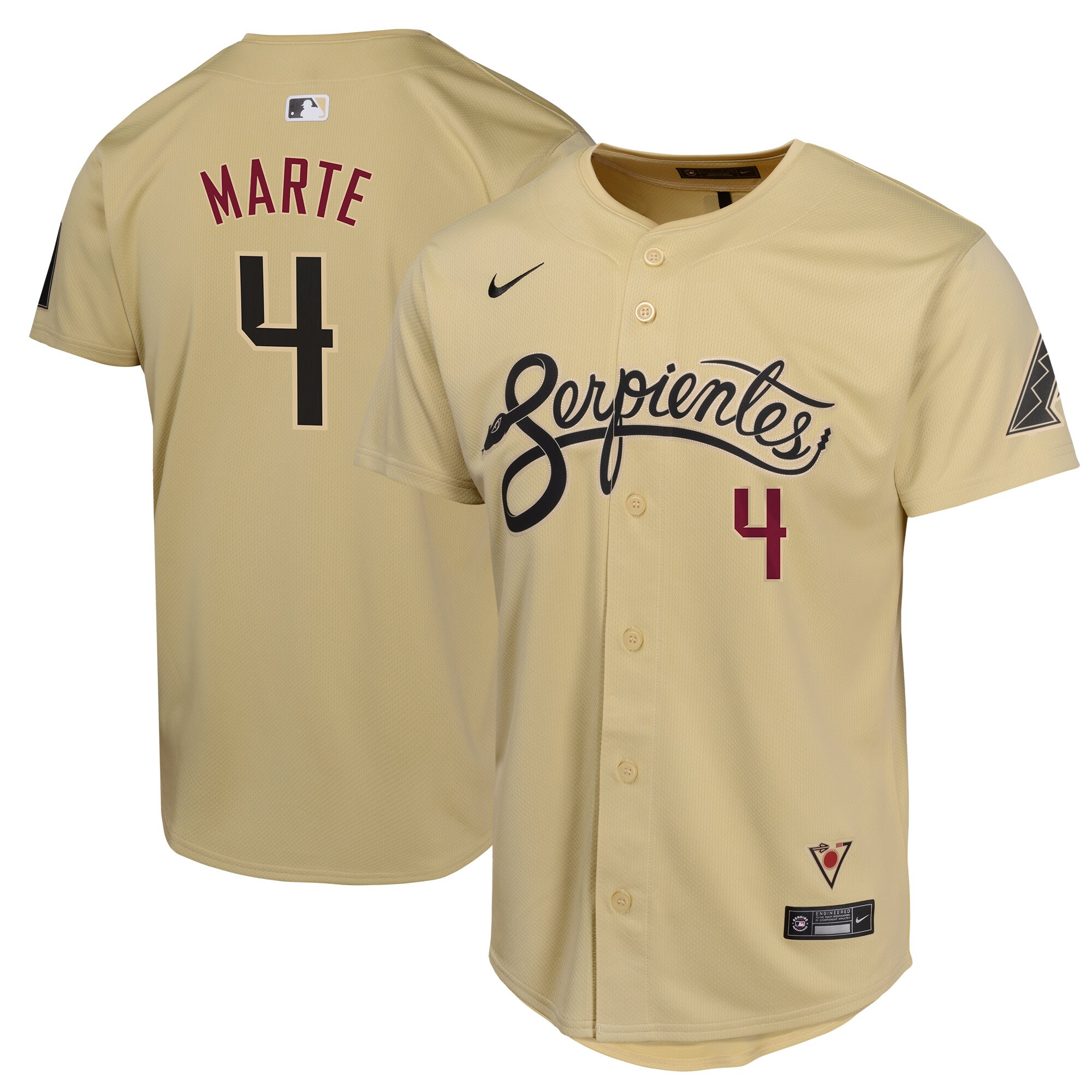 Ketel Marte Arizona Diamondbacks  Youth City Connect Limited Player Jersey - Sand