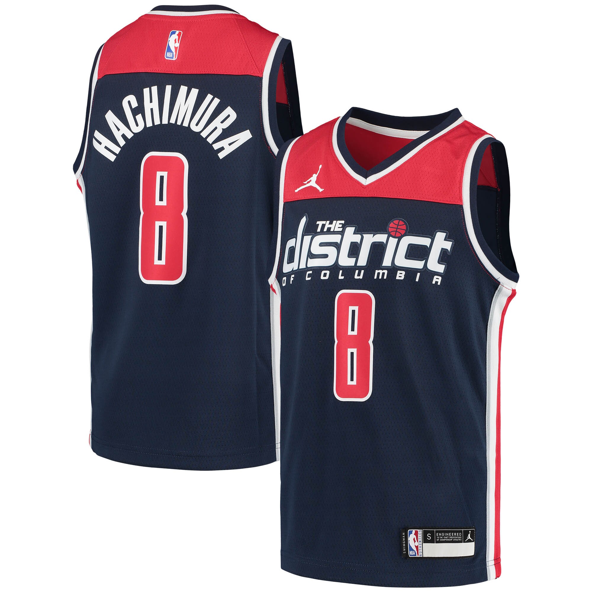 Rui Hachimura Washington Wizards Jordan Brand Youth 2020\/21 Swingman Player Jersey - Statement Edition - Navy