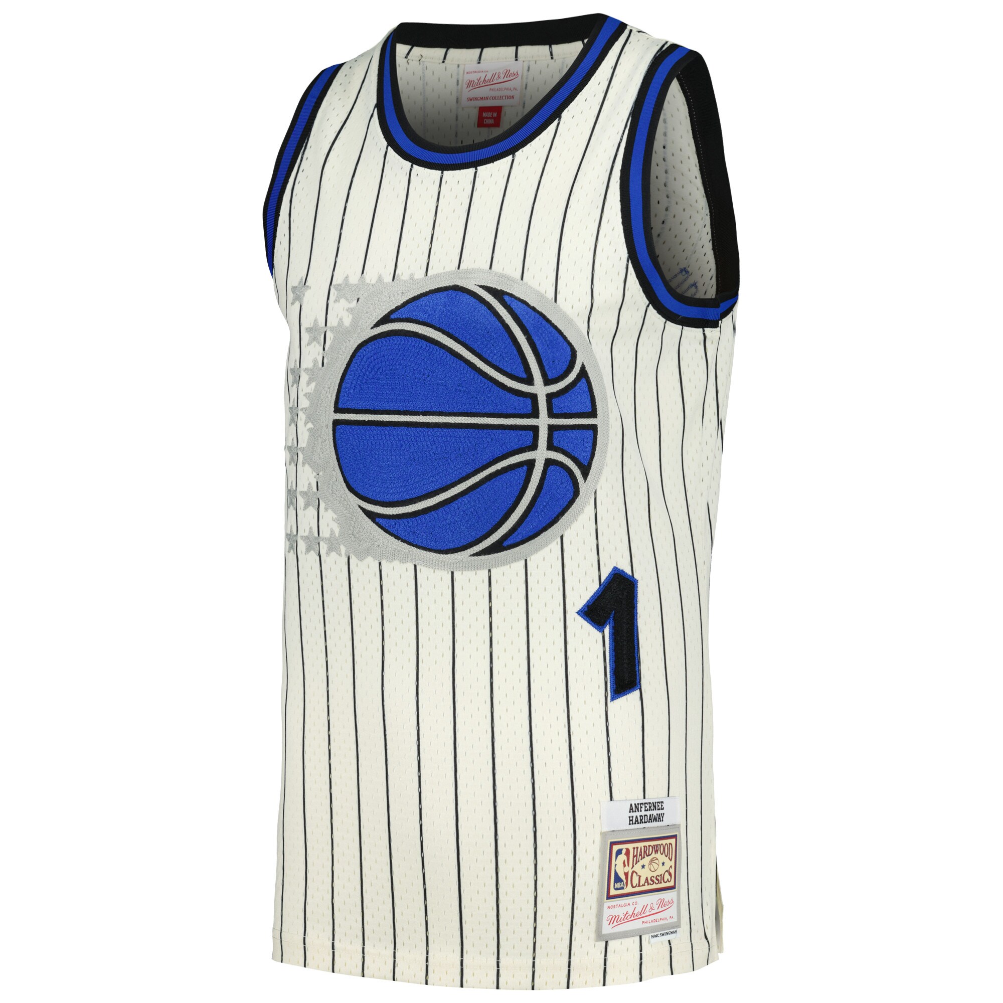 Penny Hardaway Orlando Magic Mitchell & Ness Chainstitch Swingman Jersey - Cream