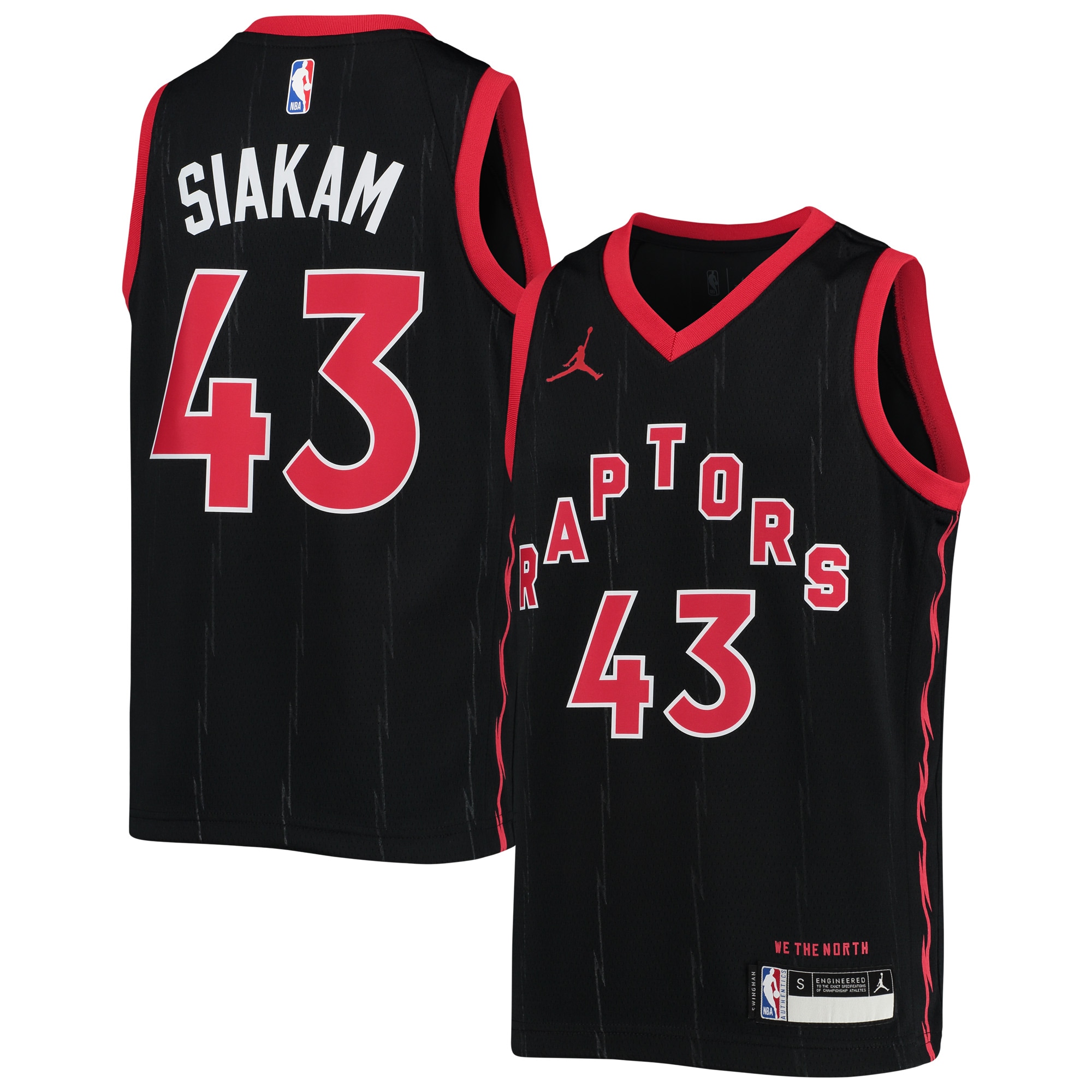 Pascal Siakam Toronto Raptors Jordan Brand Youth 2020\/21 Swingman Jersey - Statement Edition - Black