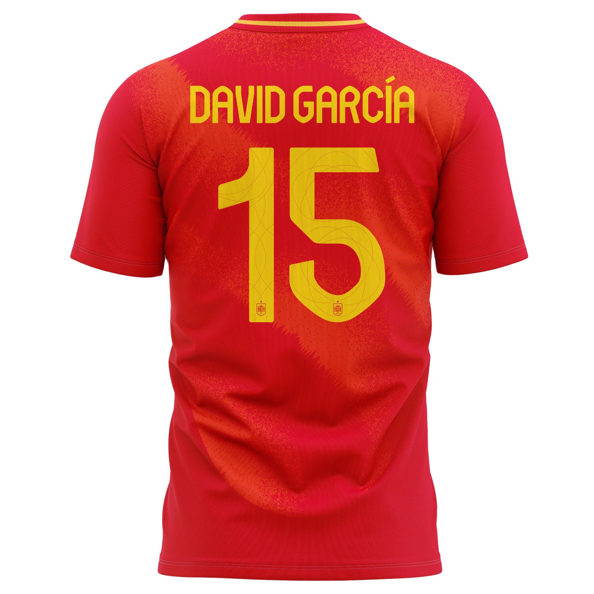 David García 15 Spain National Team 2024 Home Kits AOP T-shirt - Red