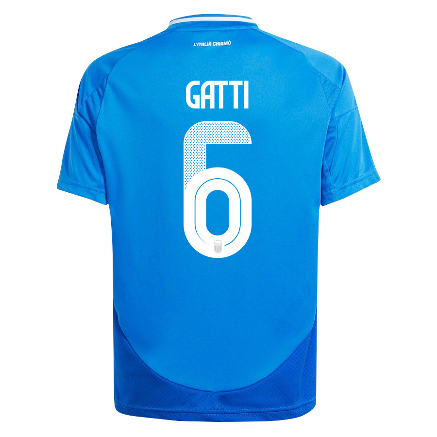 Federico Gatti 6 Italy National Team 2024/25 Home YOUTH Jersey - Blue