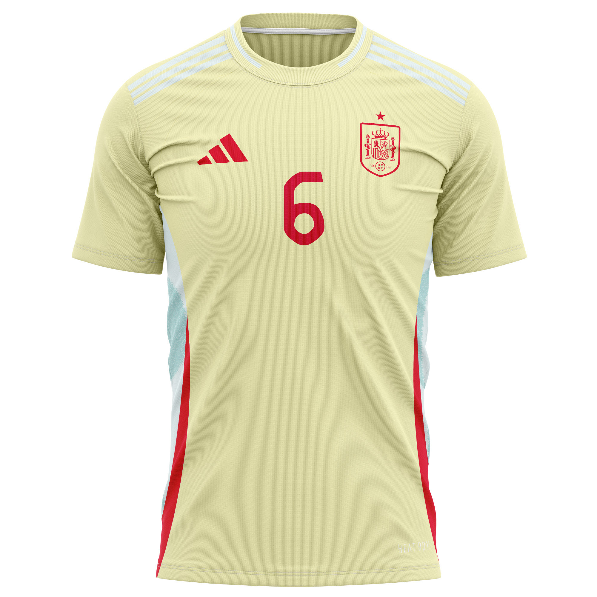 Mikel Merino 6 Spain National Team 2024 Away Kits AOP T-shirt - Yellow