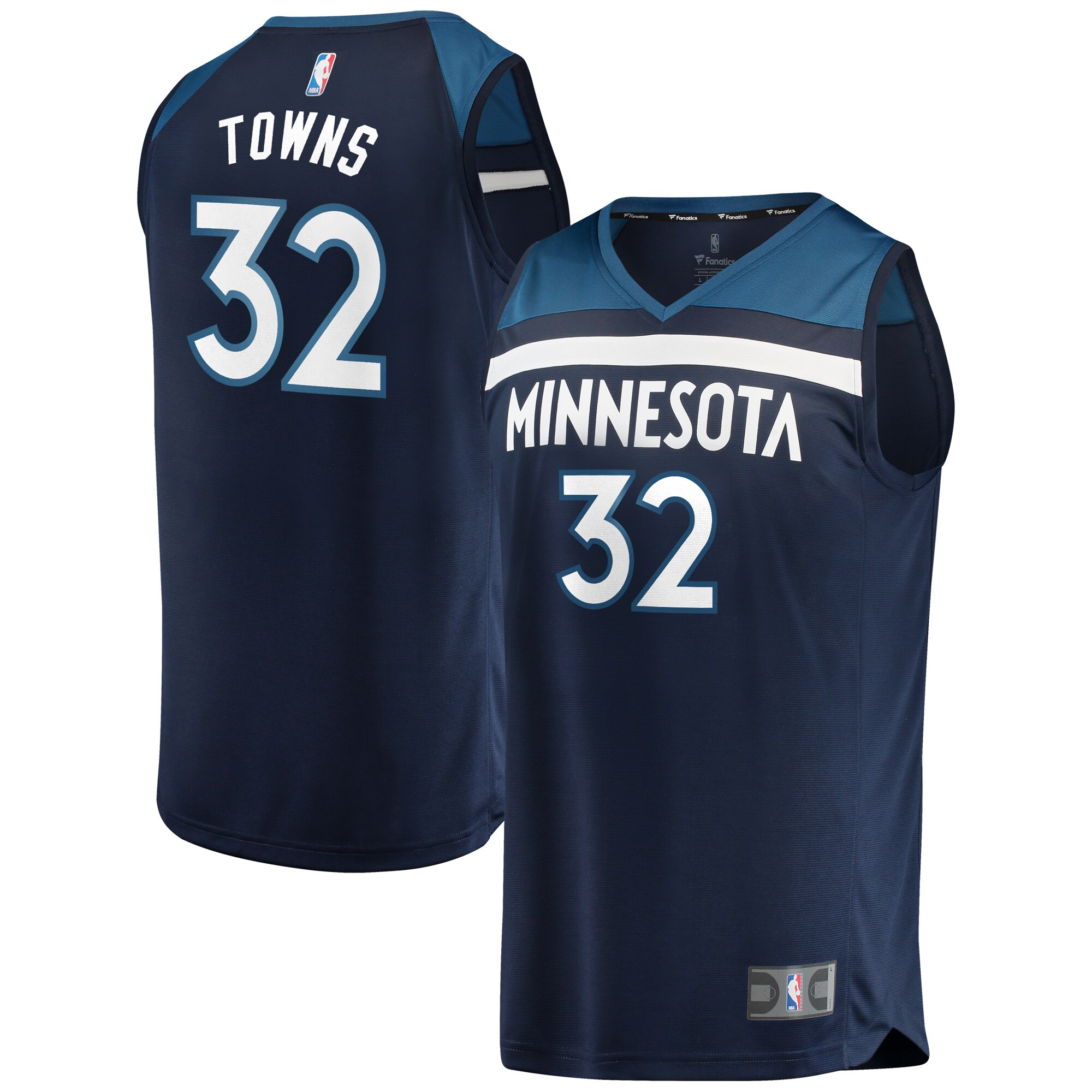 Karl-Anthony Towns Minnesota Timberwolves Fanatics Fast Break Replica Player Jersey Navy - Icon Edition