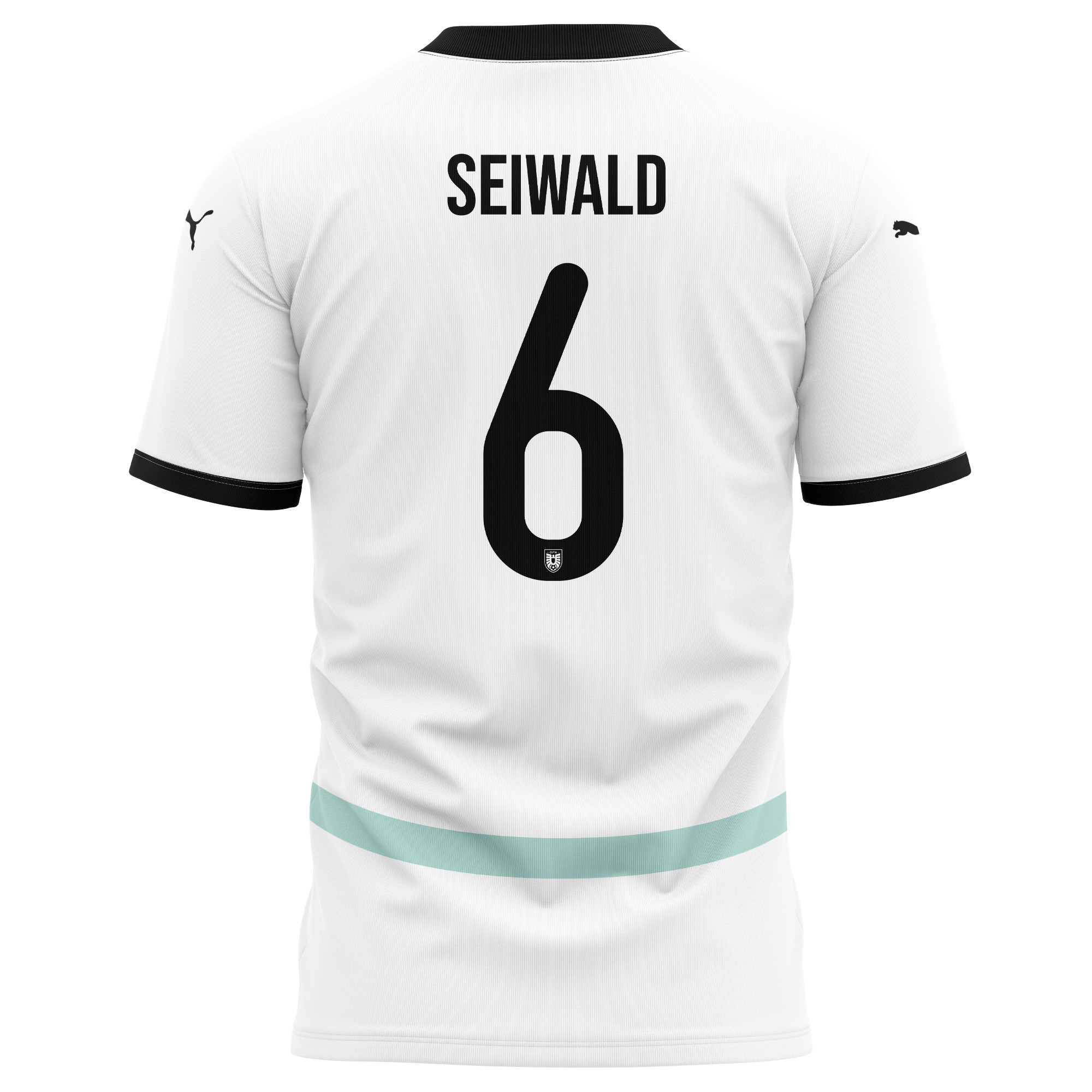 Nicolas Seiwald 6 Austria National Team 2024/25 Away Kits AOP T-shirt - White