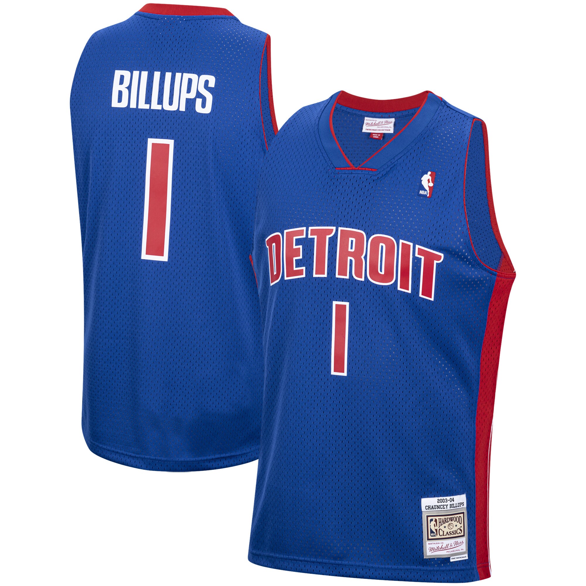 Chauncey Billups Detroit Pistons Mitchell & Ness 2003\/04 Hardwood Classics Swingman Jersey - Royal