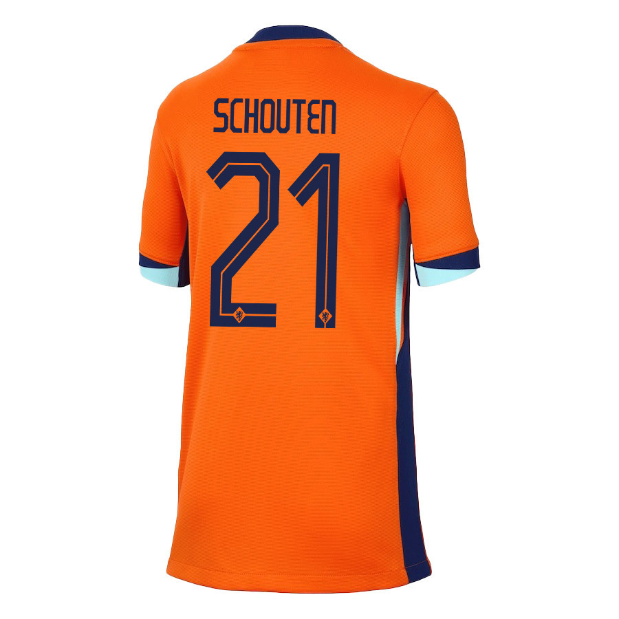 Jerdy Schouten 21 Netherlands National Team 2024/25 Home YOUTH Jersey - Orange