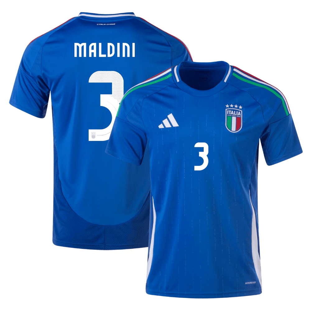 Paolo Maldini 3 Italy National Team 2024 Home Legend Player Men Jersey - Blue