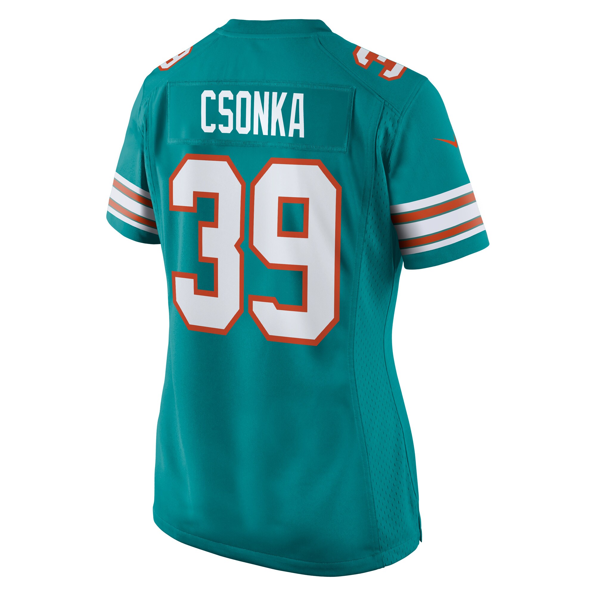 Larry Csonka Miami Dolphins  Women's Retired Player Jersey - Aqua