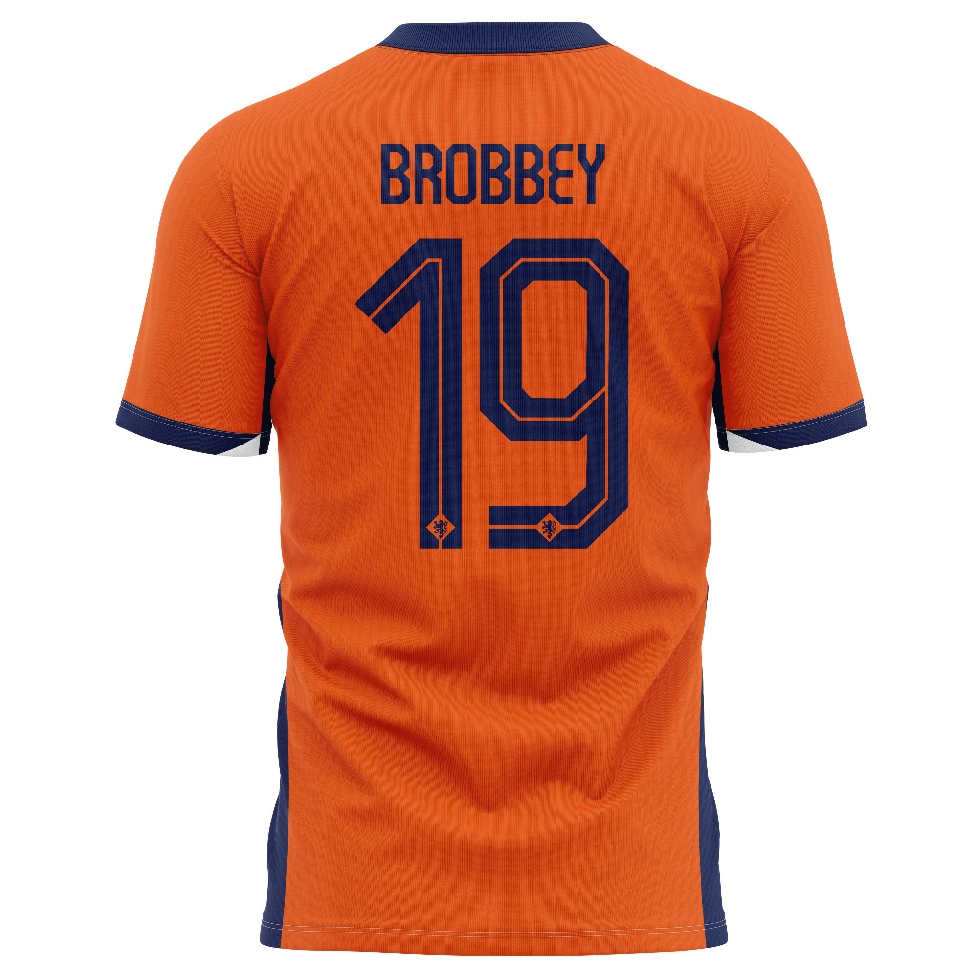 Brian Brobbey 19 Netherlands National Team 2024 Home Kits AOP T-shirt - Orange