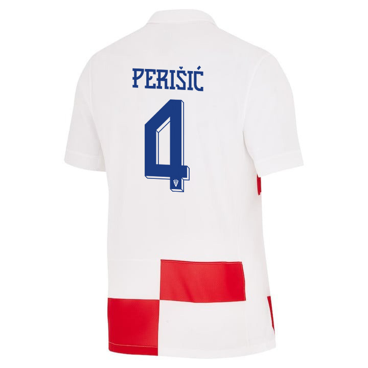 Ivan Perišić 4 Croatia National Team 2024 Home Men Jersey - White
