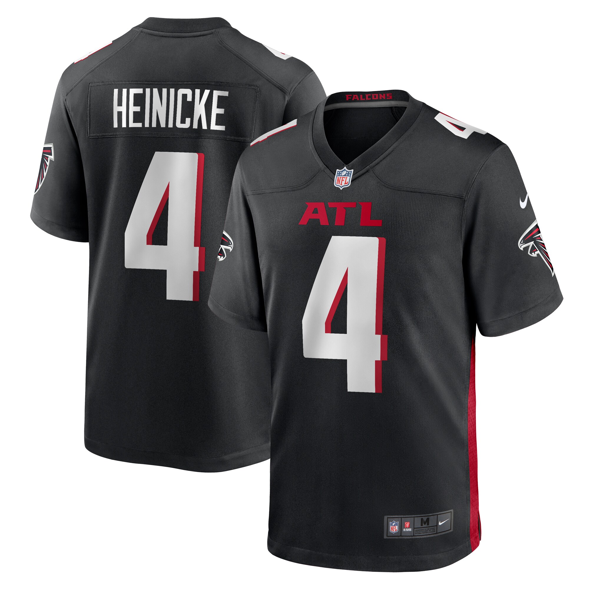 Taylor Heinicke Atlanta Falcons  Game Player Jersey - Black