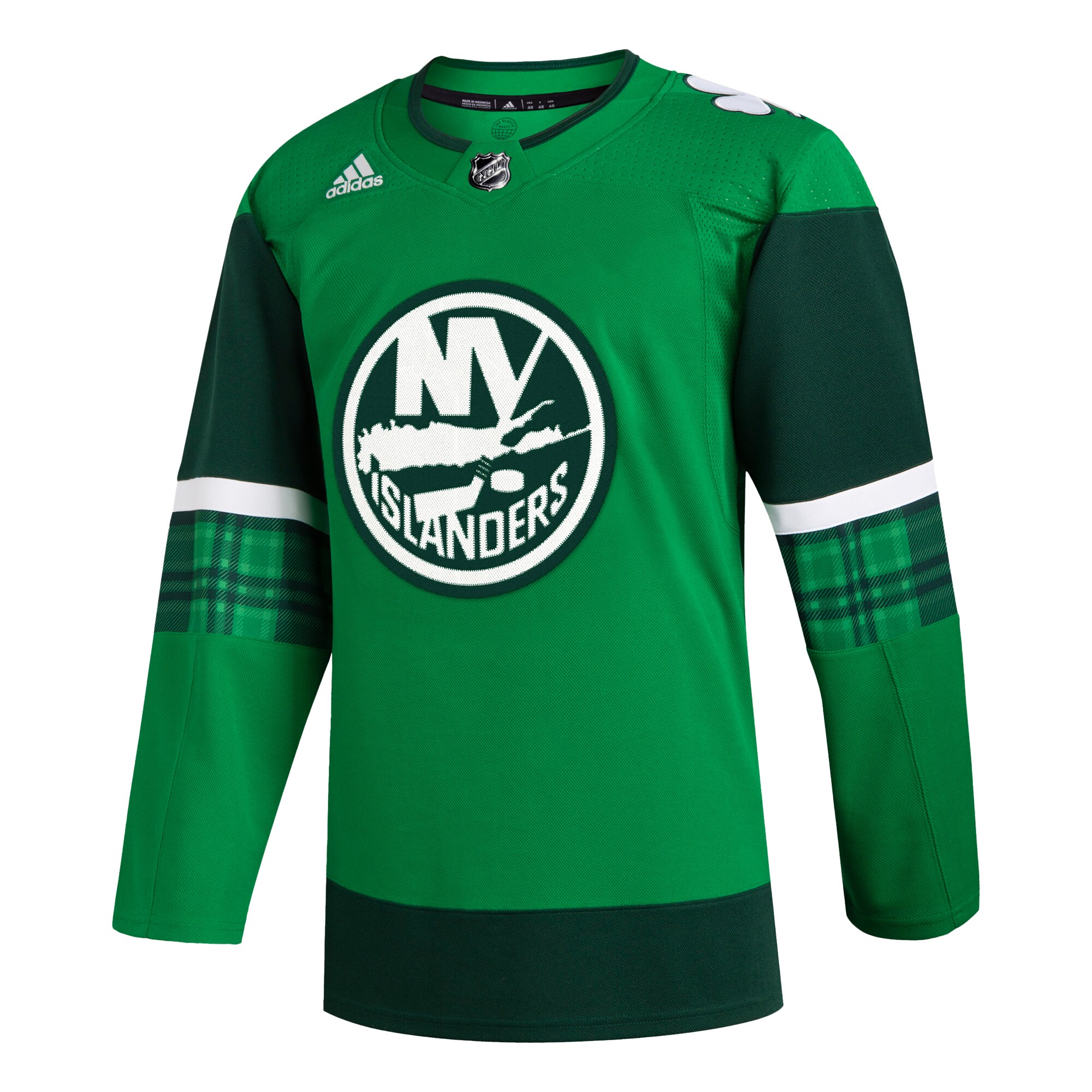 New York Islanders adidas 2023 St. Patrick's Day Primegreen Authentic Jersey - Kelly Green