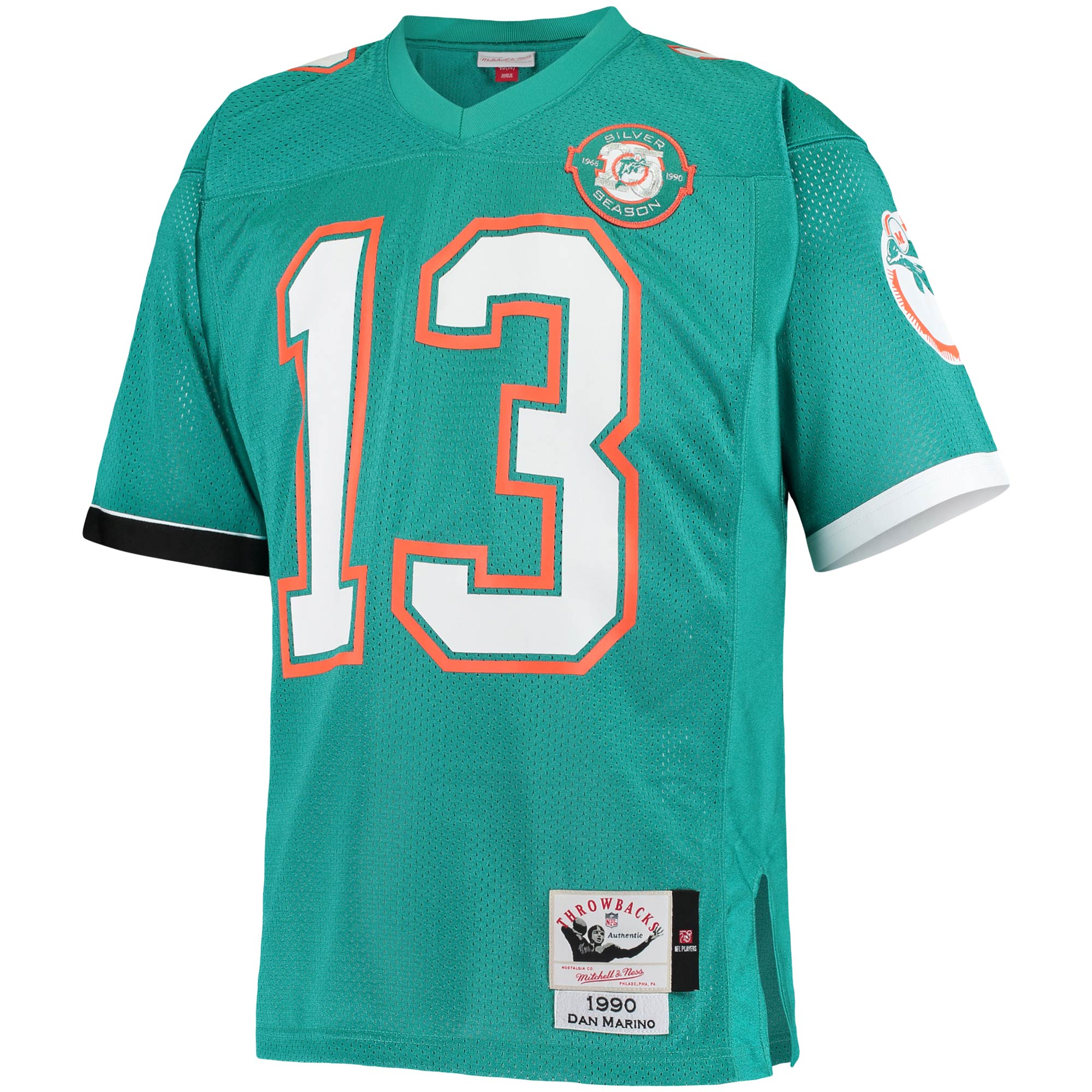 Dan Marino Miami Dolphins 1990 Mitchell & Ness Authentic Throwback Retired Player Jersey - Aqua