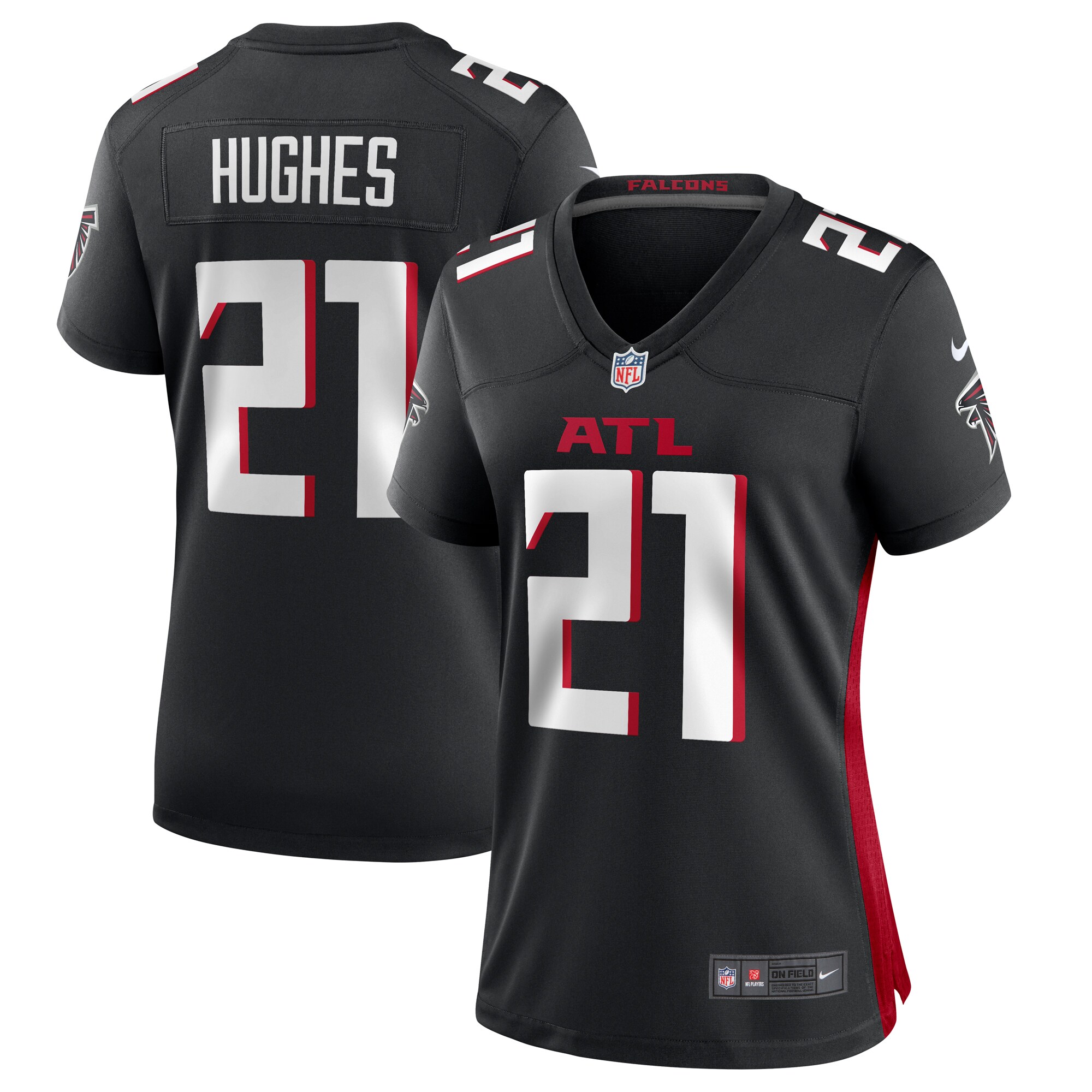Mike Hughes Atlanta Falcons  Women's Game Player Jersey - Black