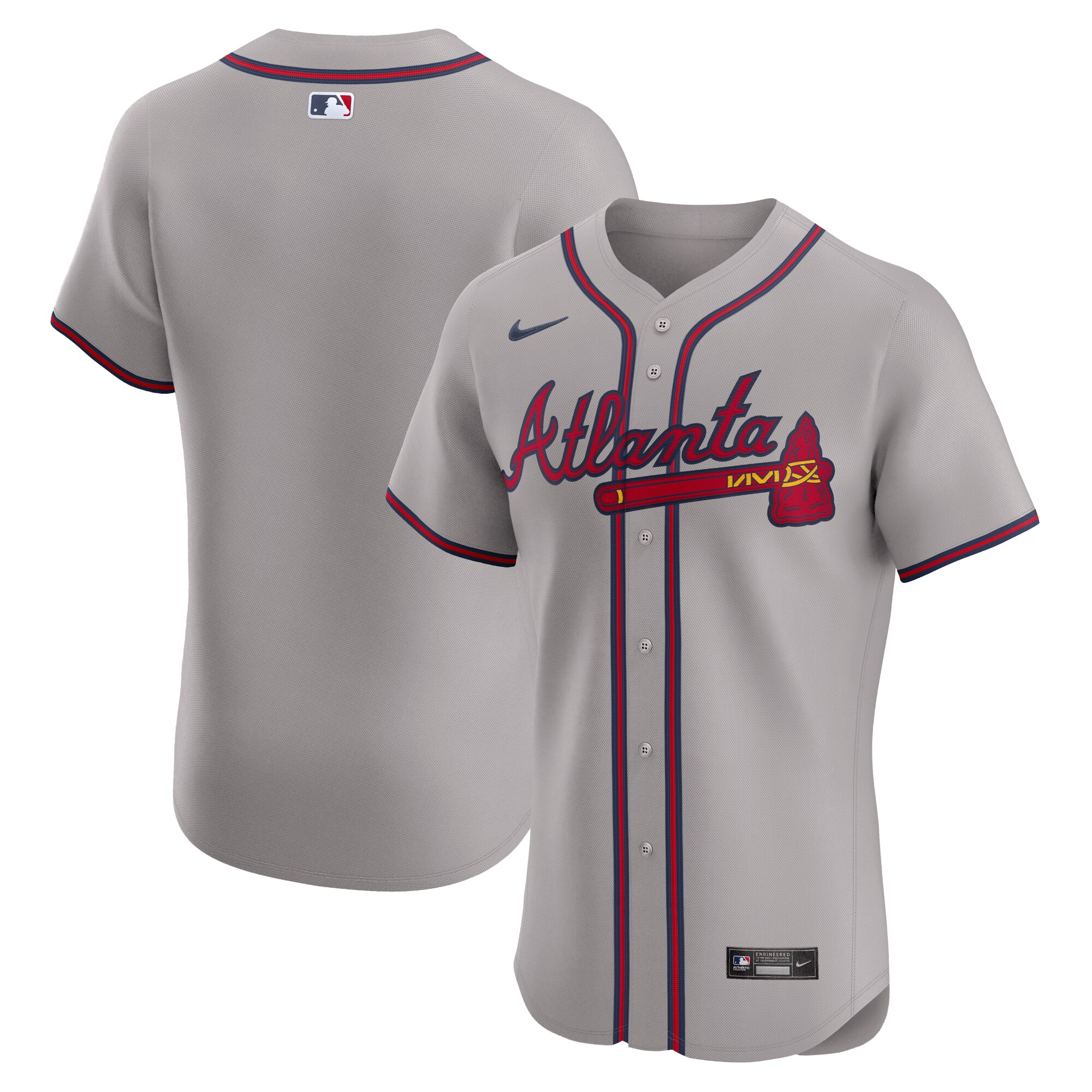 Atlanta Braves  Road Elite Jersey - Gray