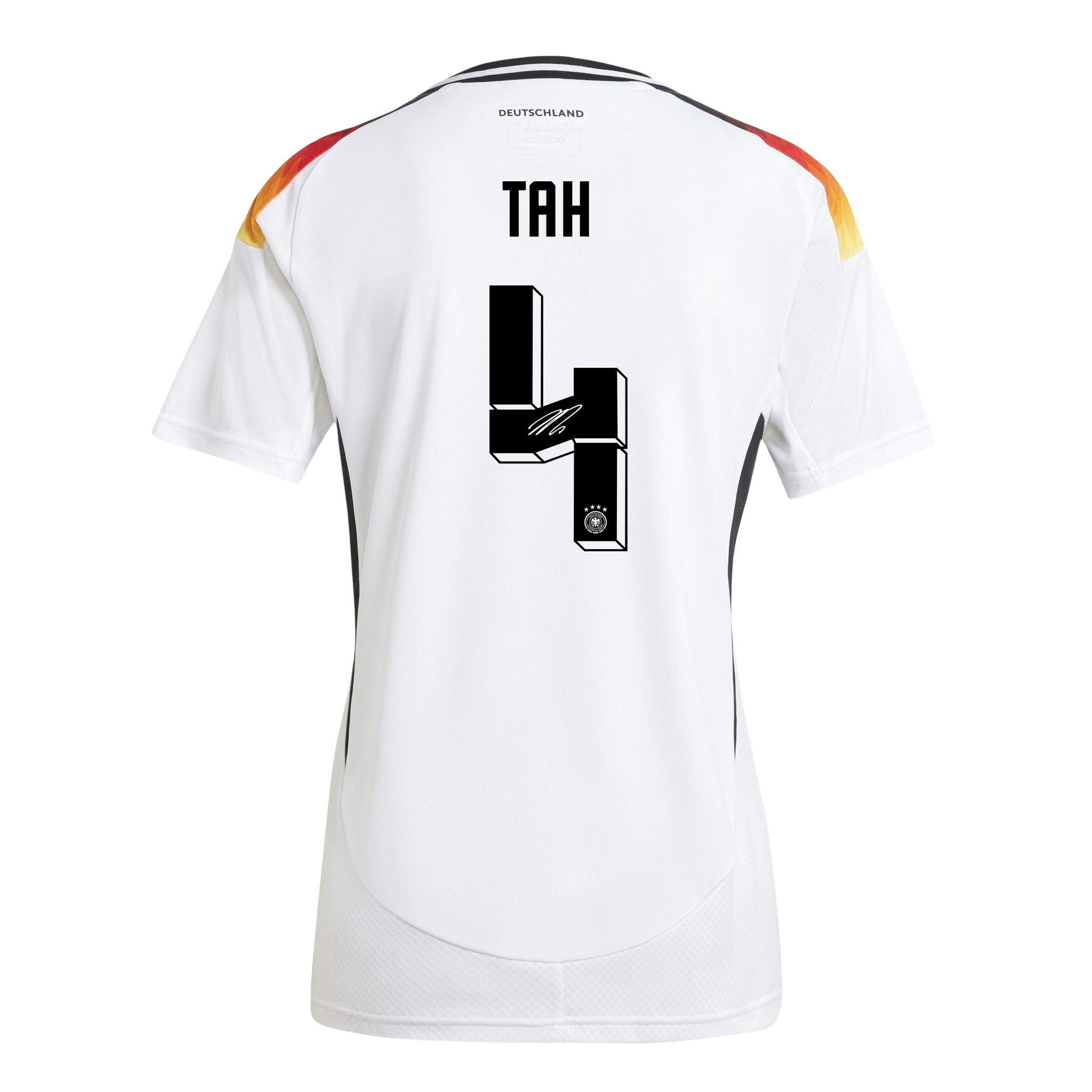 Jonathan Tah 4 Signed Germany National Team 2024/25 Home Jersey Autographed - Women