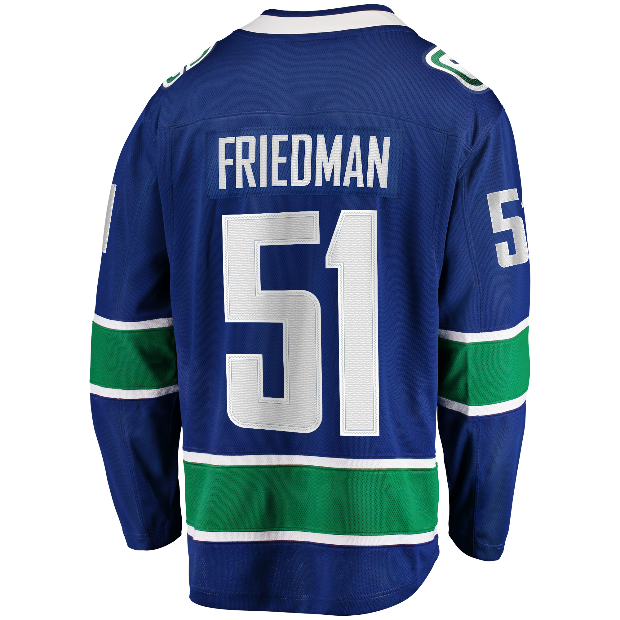 Mark Friedman Vancouver Canucks Fanatics Home Premier Breakaway Player Jersey - Blue