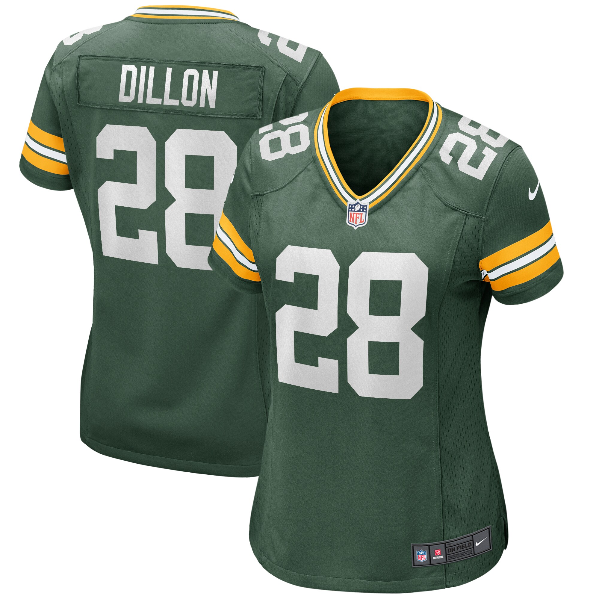AJ Dillon Green Bay Packers  Women's Player Game Jersey - Green