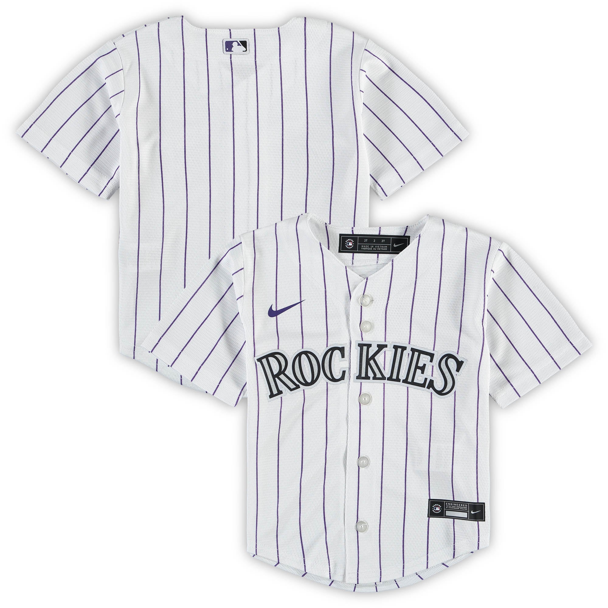 Colorado Rockies  Toddler Replica Team Jersey - White