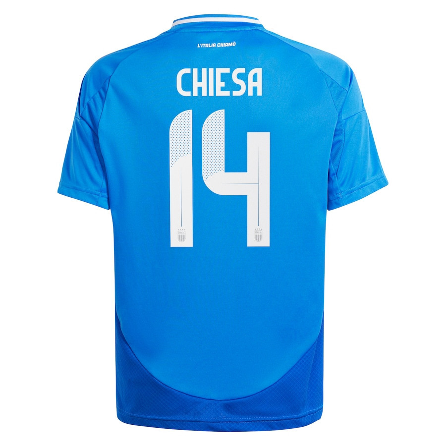 Federico Chiesa 14 Italy National Team 2024 Home YOUTH Jersey - Blue