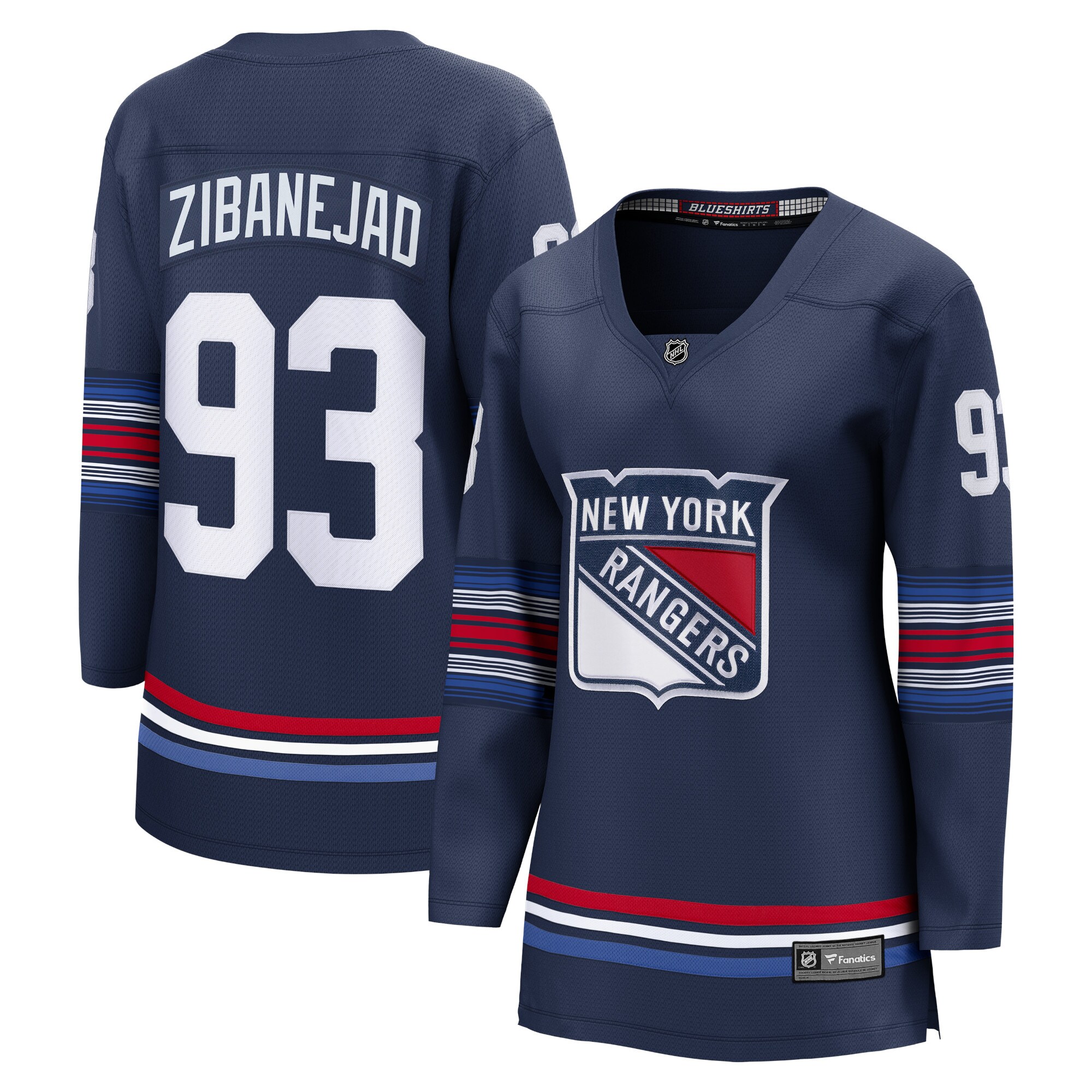 Mika Zibanejad New York Rangers Fanatics Women's Alternate Premier Breakaway Player Jersey - Navy