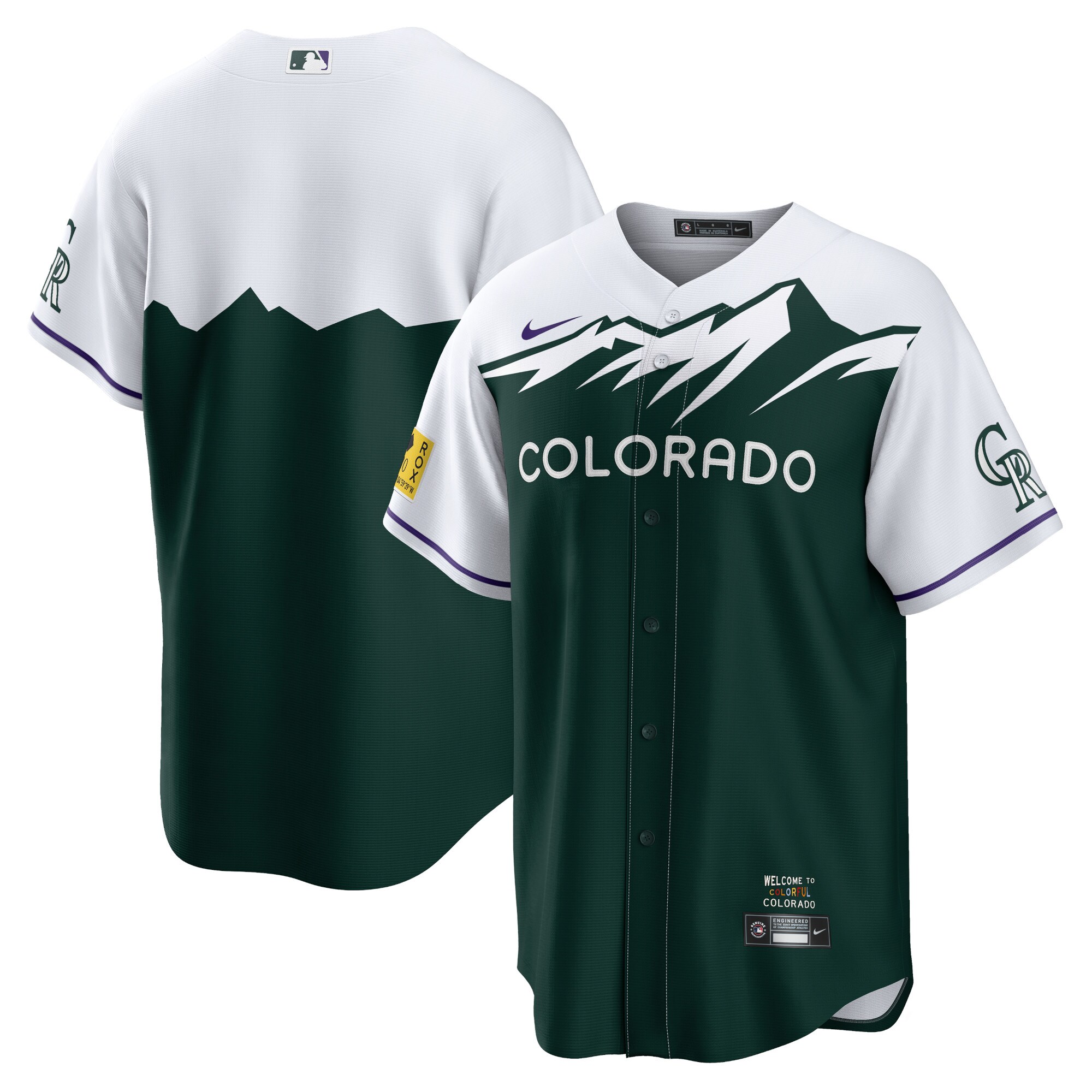 Colorado Rockies  City Connect Replica Team Jersey - Green