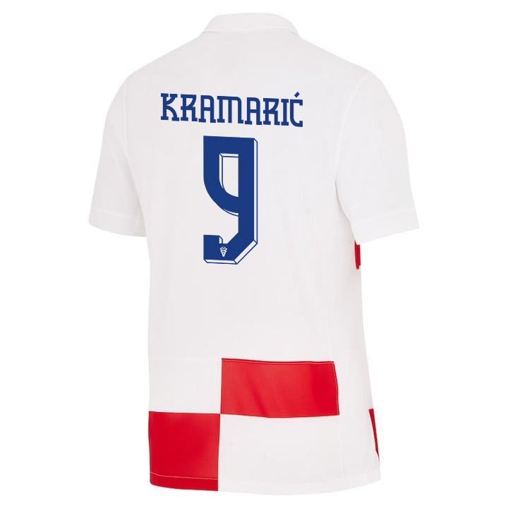 Andrej Kramarić 9 Croatia National Team 2024 Home Men Jersey - White
