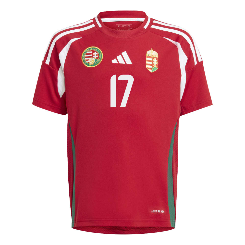 Callum Styles 17 Hungary National Team 2024/25 Home YOUTH Jersey - Red
