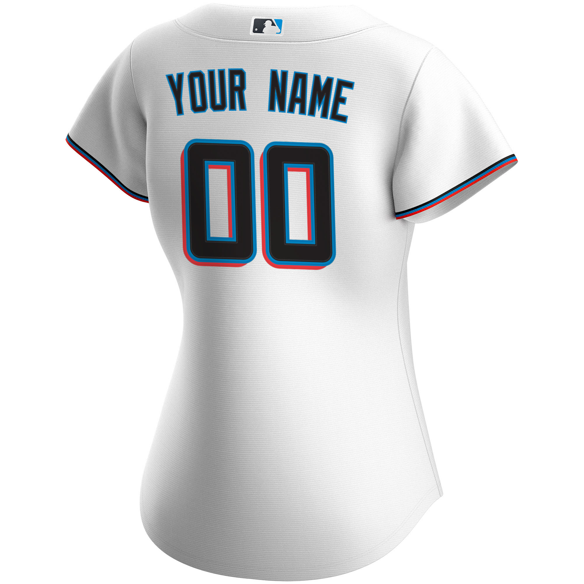 Miami Marlins  Women's Home Replica Custom Jersey - White