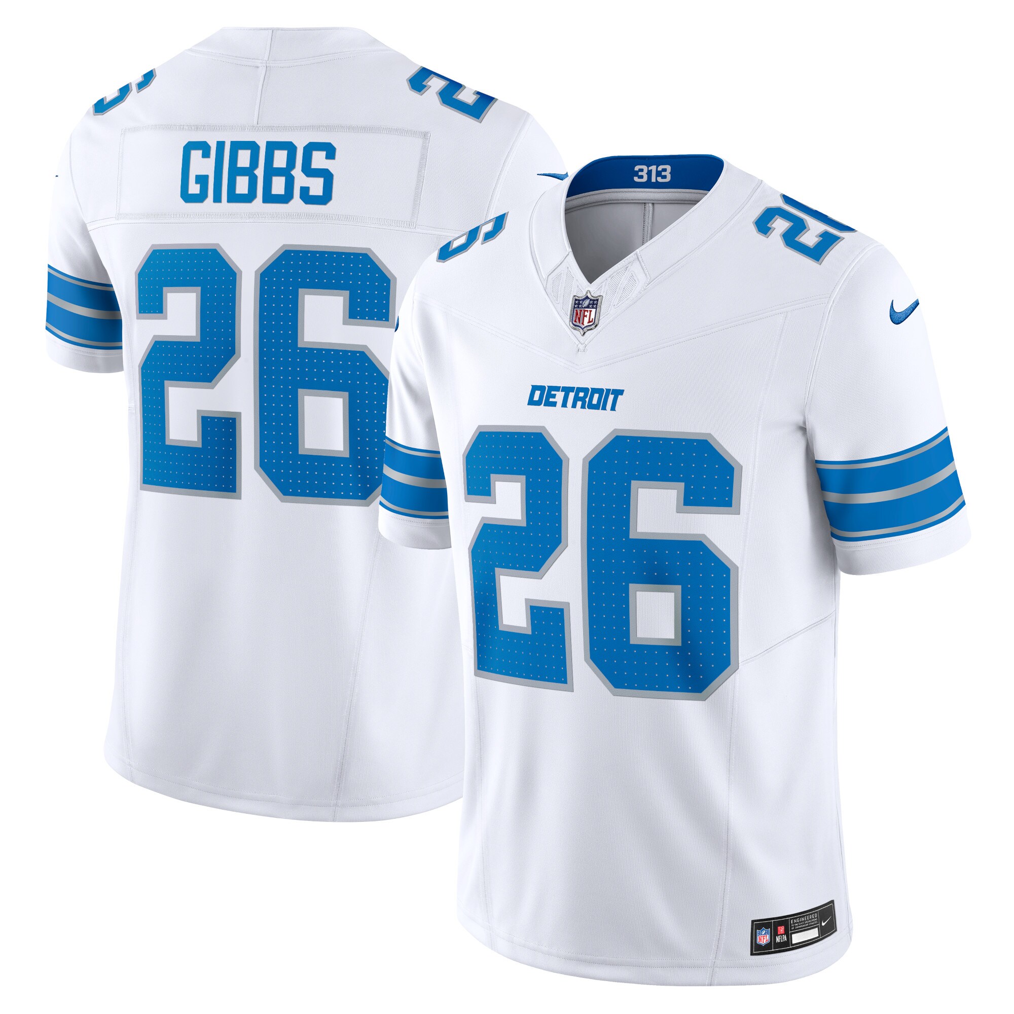 Jahmyr Gibbs Detroit Lions  Vapor F.U.S.E. Limited Jersey - White