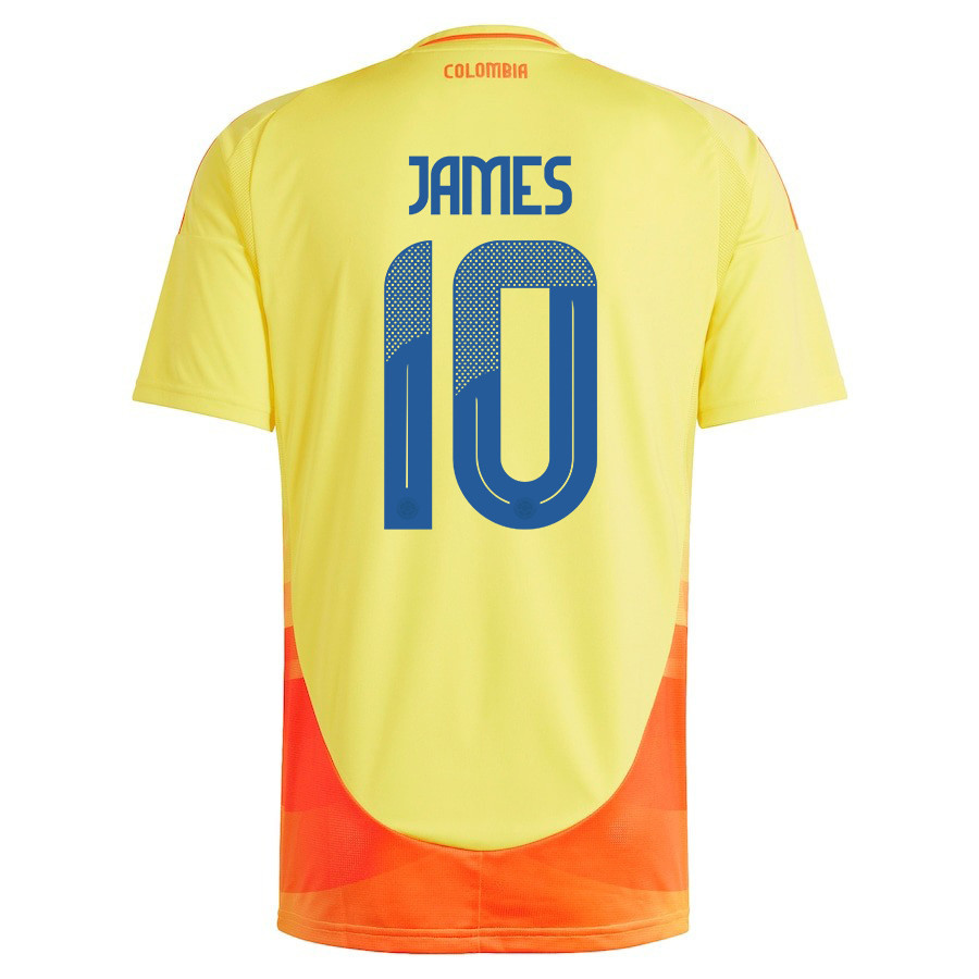 James Rodríguez 10 Colombia National Team 2024/25 Home Men Jersey - Yellow