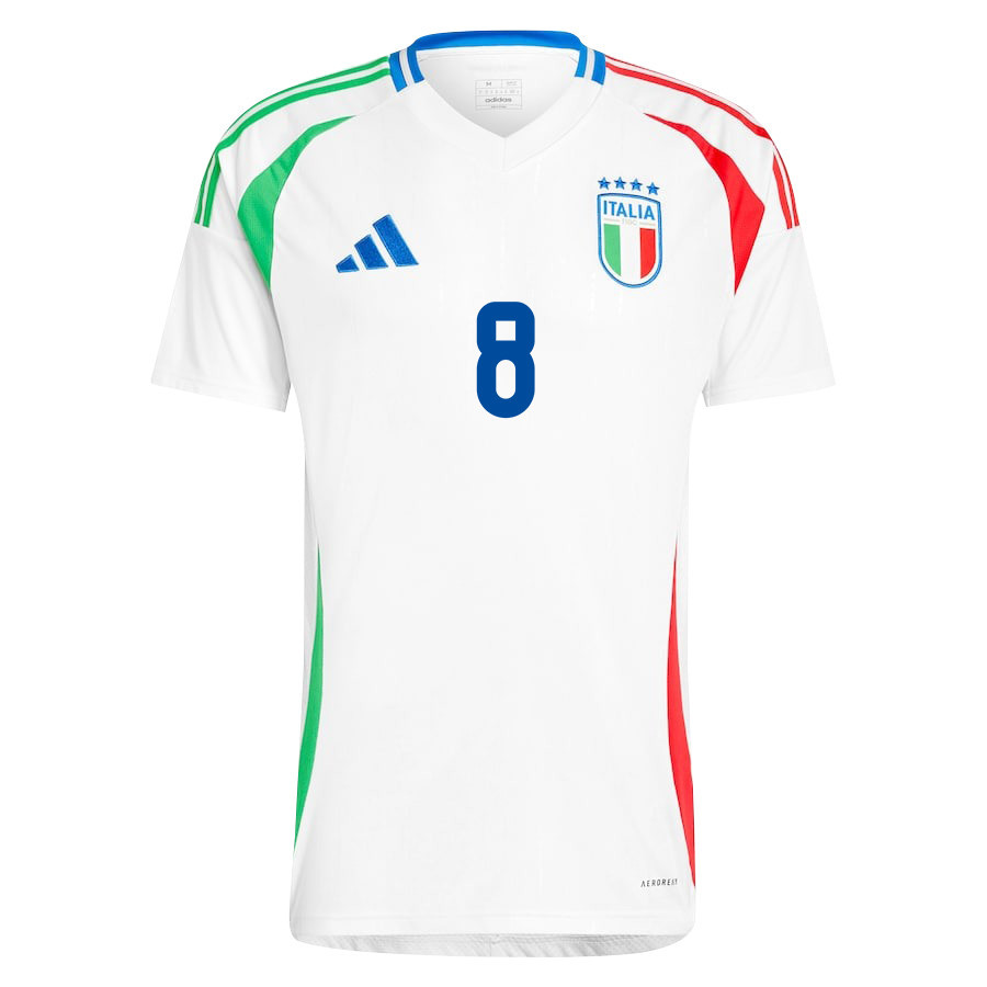 Jorginho 8 Italy National Team 2024/25 Away Men Jersey - White