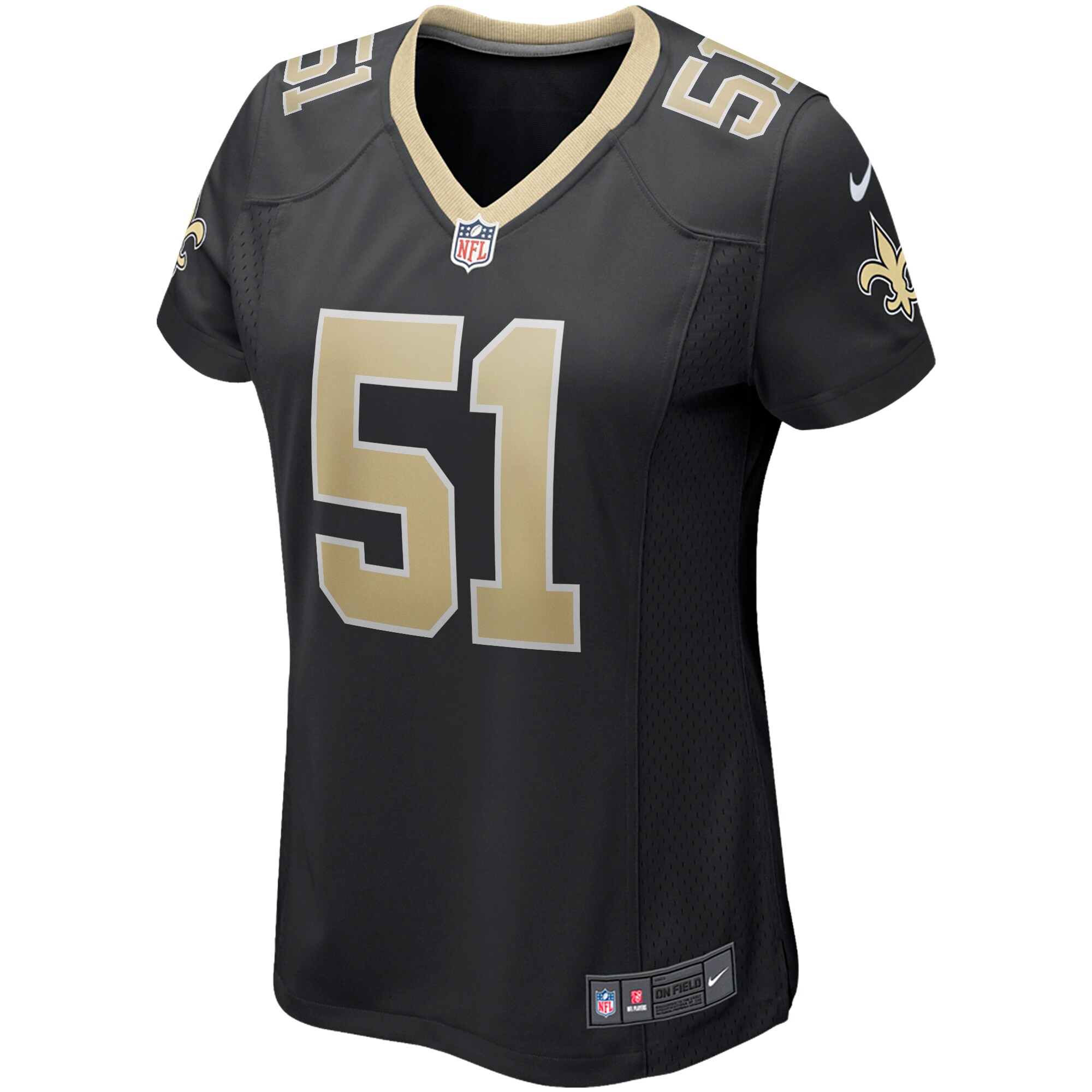 Cesar Ruiz New Orleans Saints  Women's Game Jersey - Black
