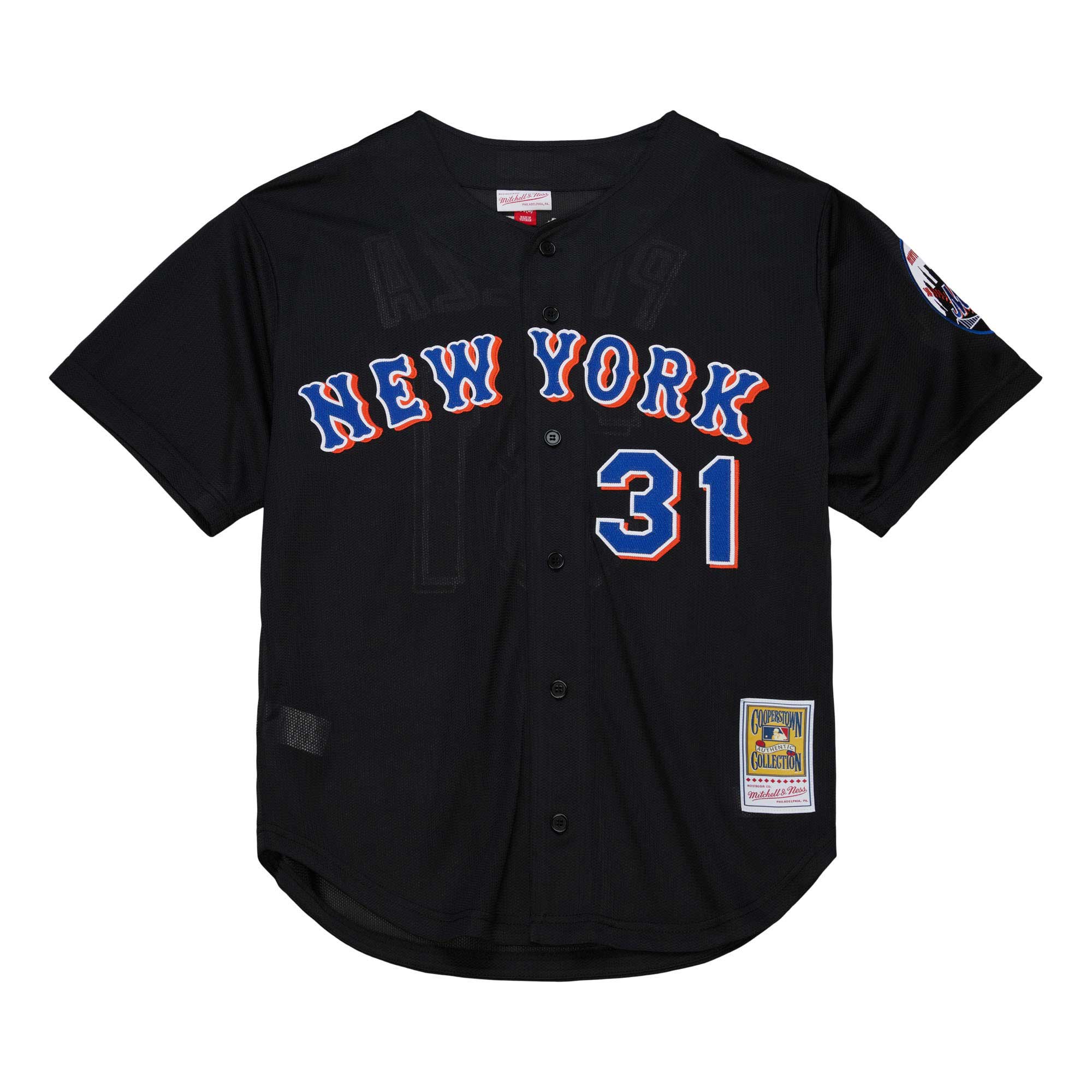 Mike Piazza New York Mets Mitchell & Ness Cooperstown Collection 2000 Batting Practice Jersey - Black