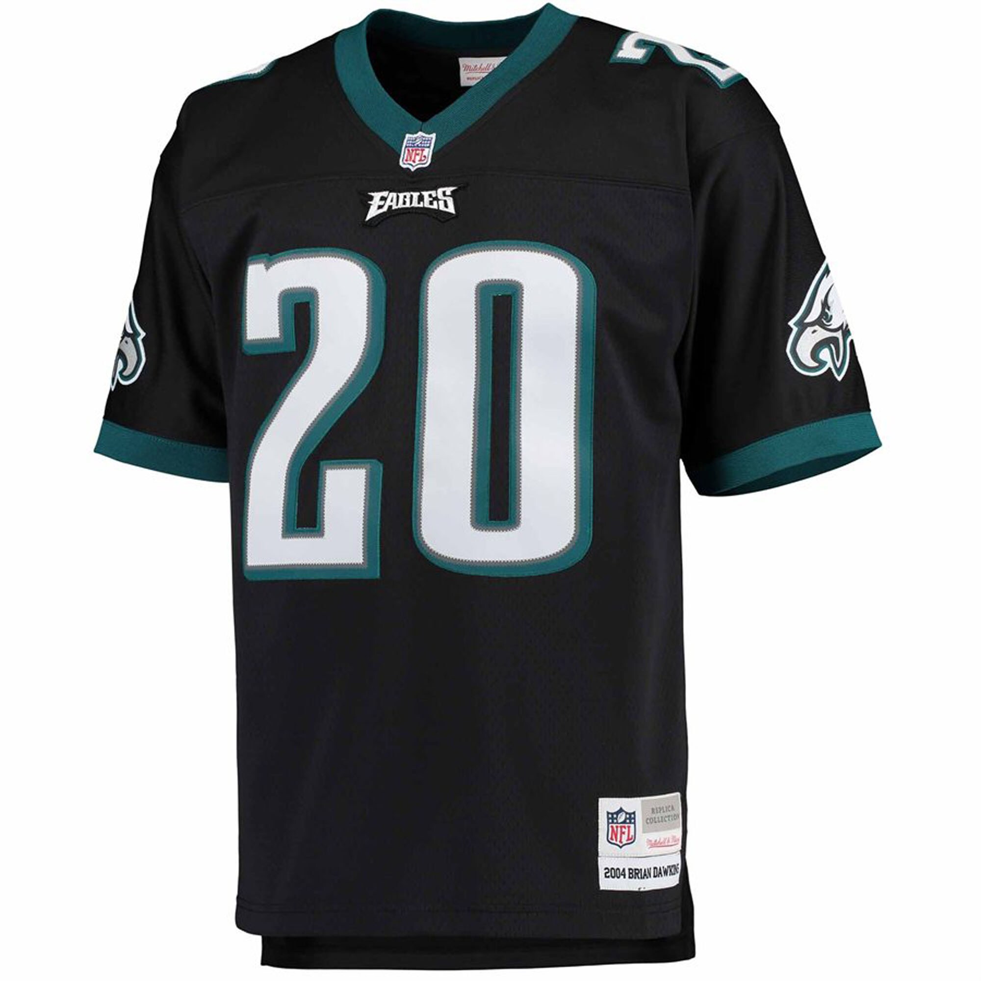 Brian Dawkins Philadelphia Eagles Mitchell & Ness Big & Tall 2004 Retired Player Replica Jersey - Black