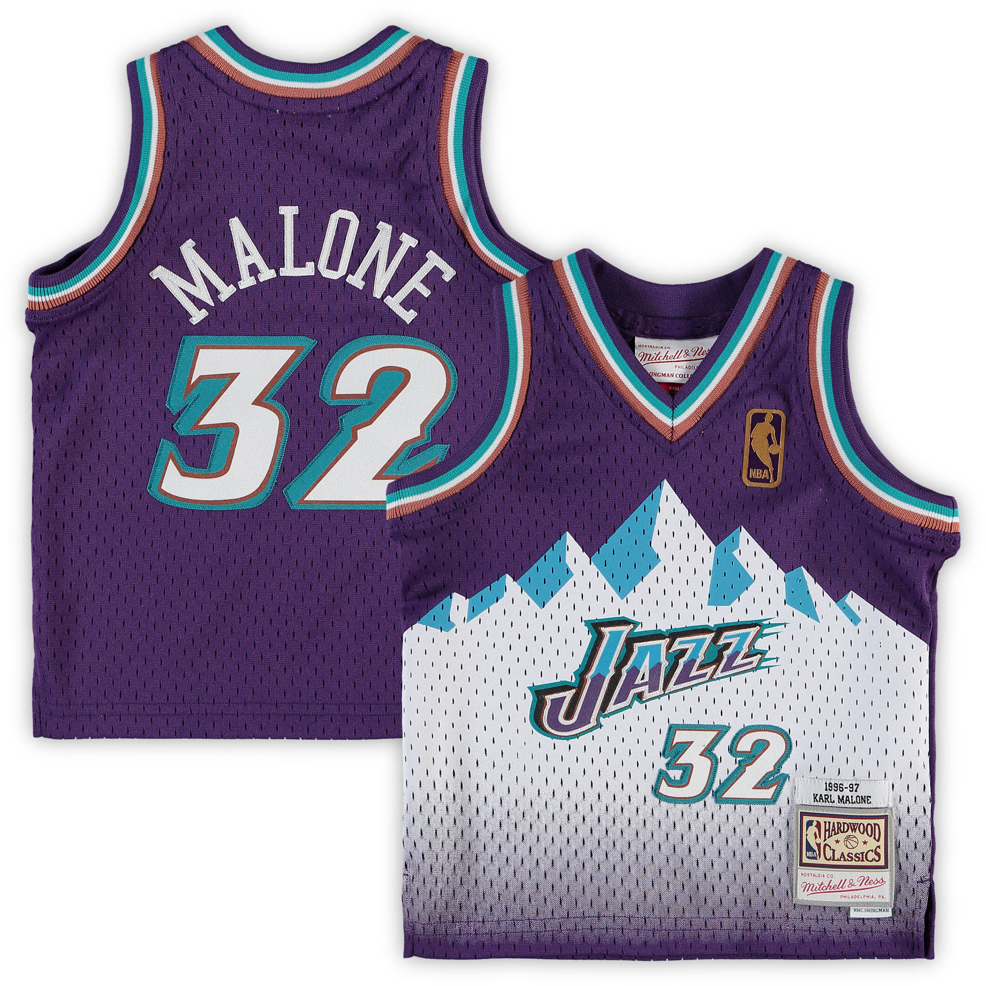 Karl Malone Utah Jazz Mitchell & Ness Infant 1996\/97 Retired Player Jersey - Purple