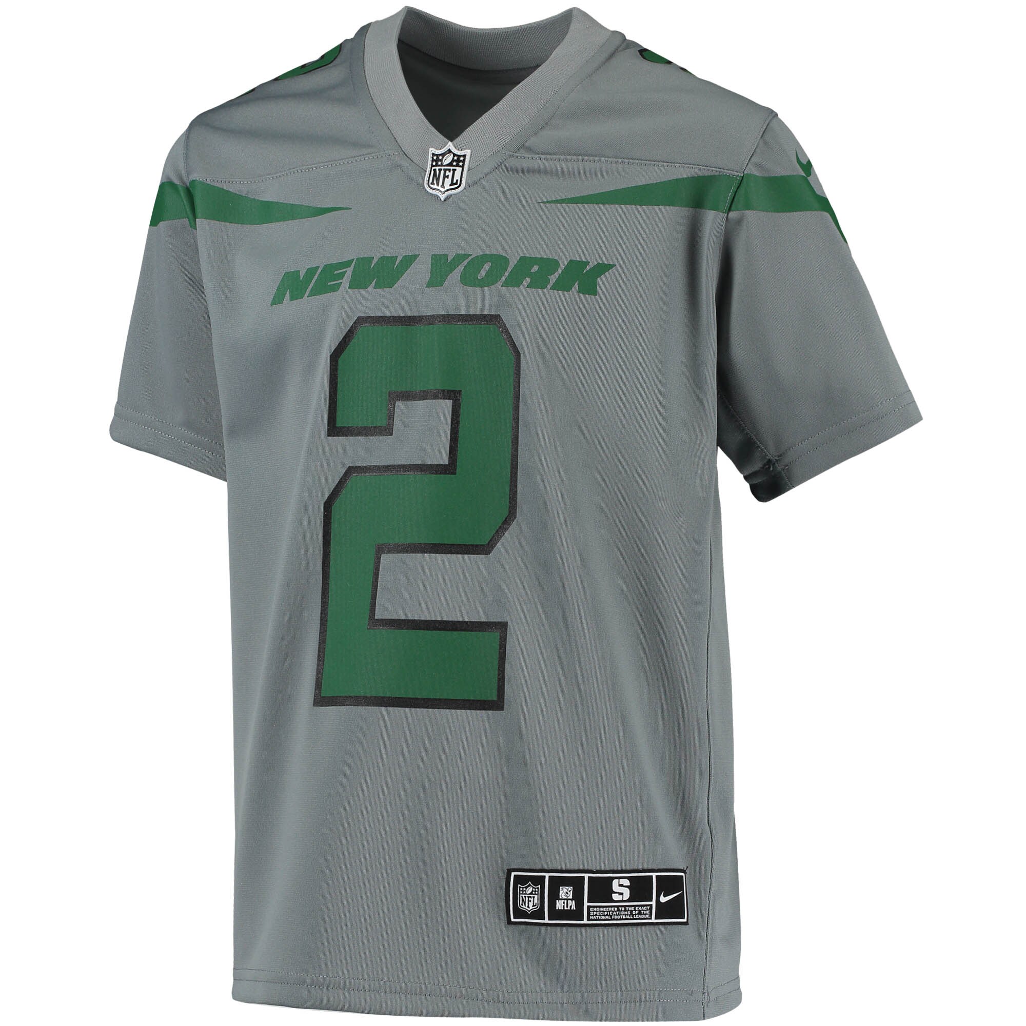 Zach Wilson New York Jets  Youth Inverted Team Game Jersey - Gray