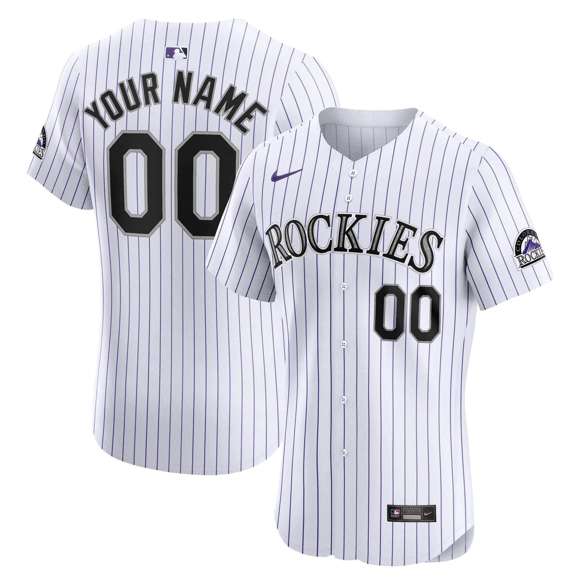 Colorado Rockies  Home Elite Custom Jersey - White