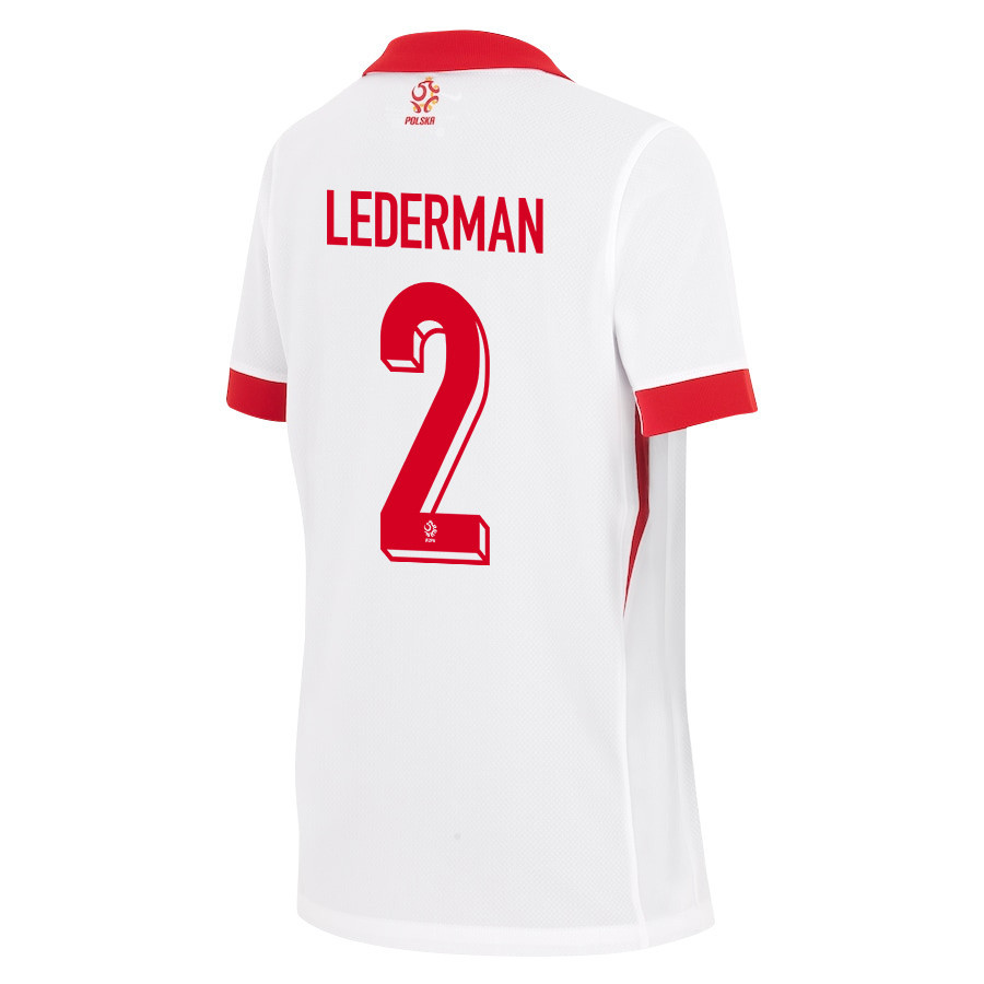 Ben Lederman 2 Poland National Team 2024/25 Home YOUTH Jersey - White
