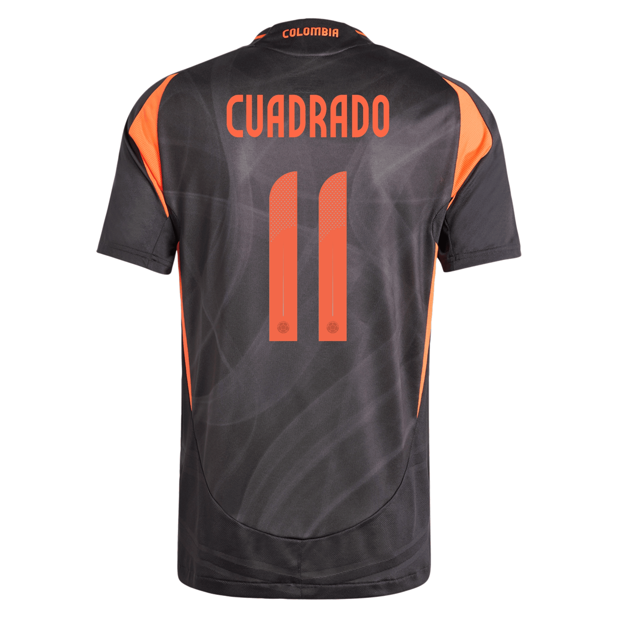 Juan Cuadrado 11 Colombia National Team 2024 Away Men Jersey - Black