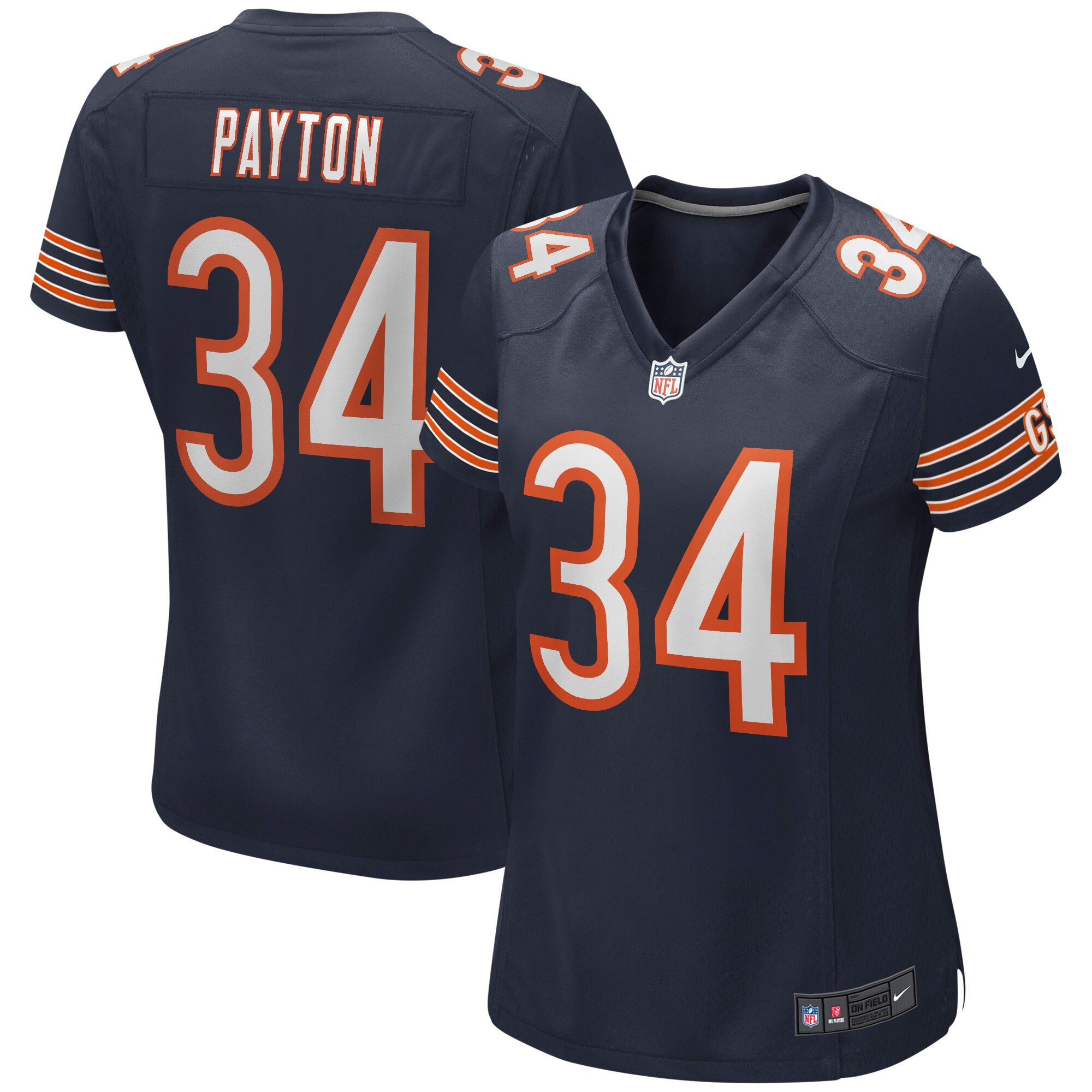 Walter Payton Chicago Bears  Women's Game Retired Player Jersey - Navy