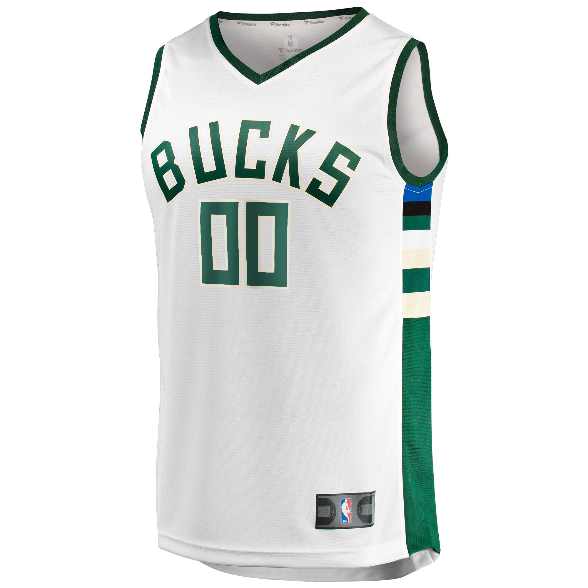 Milwaukee Bucks Fanatics Unisex Fast Break Custom Jersey - White - Association Edition